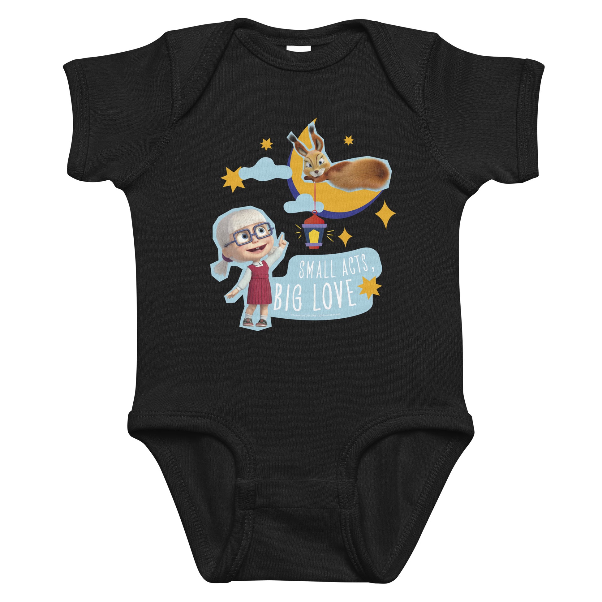 Masha and the Bear Friends Ramadan Infant bodysuit Black T-SHIRT