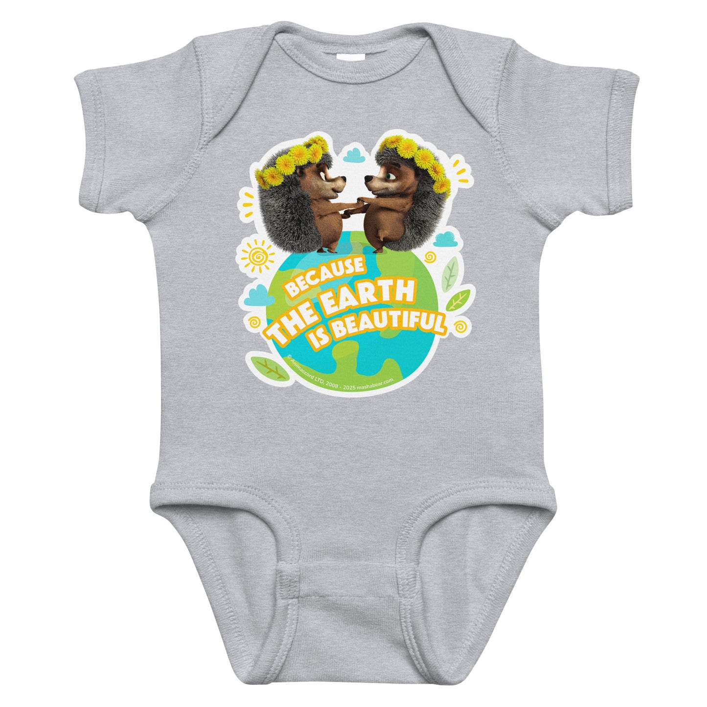 Masha and the Bear Friends Go Green! Infant bodysuit T-SHIRT