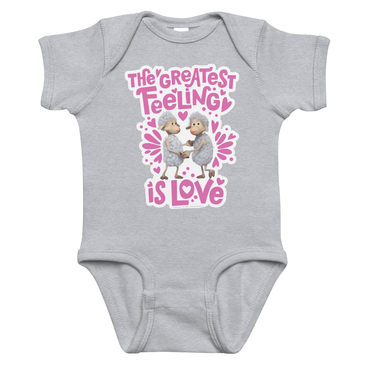 Masha and the Bear Friends Love Day Infant bodysuit Heather T-SHIRT