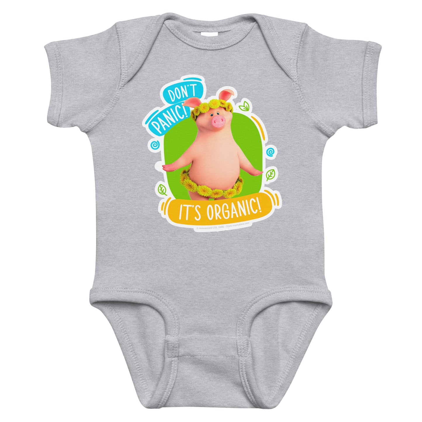 Masha and the Bear Friends Go Green! Infant bodysuit Heather T-SHIRT