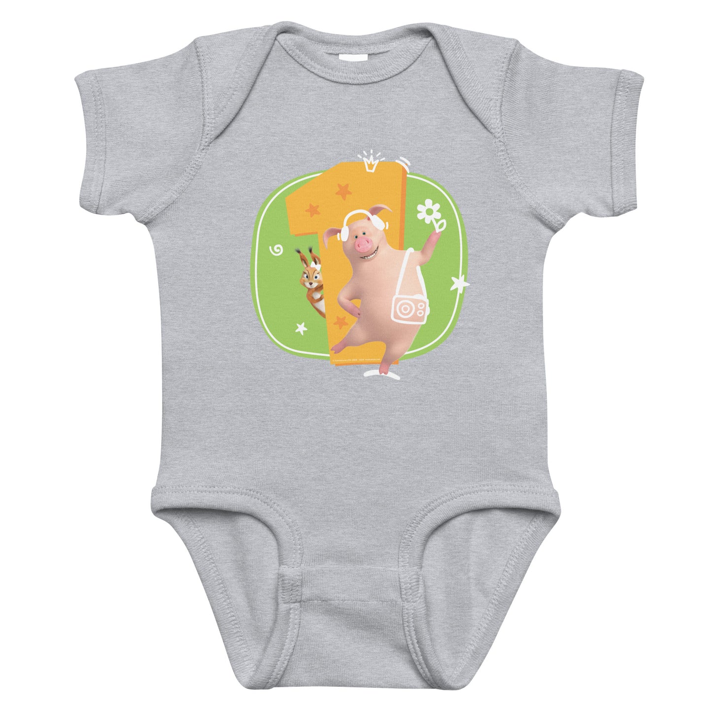 Masha and the Bear Friends Infant Bodysuit (1 year) Heather