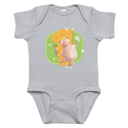 Masha and the Bear Friends Infant Bodysuit (1 year) Heather