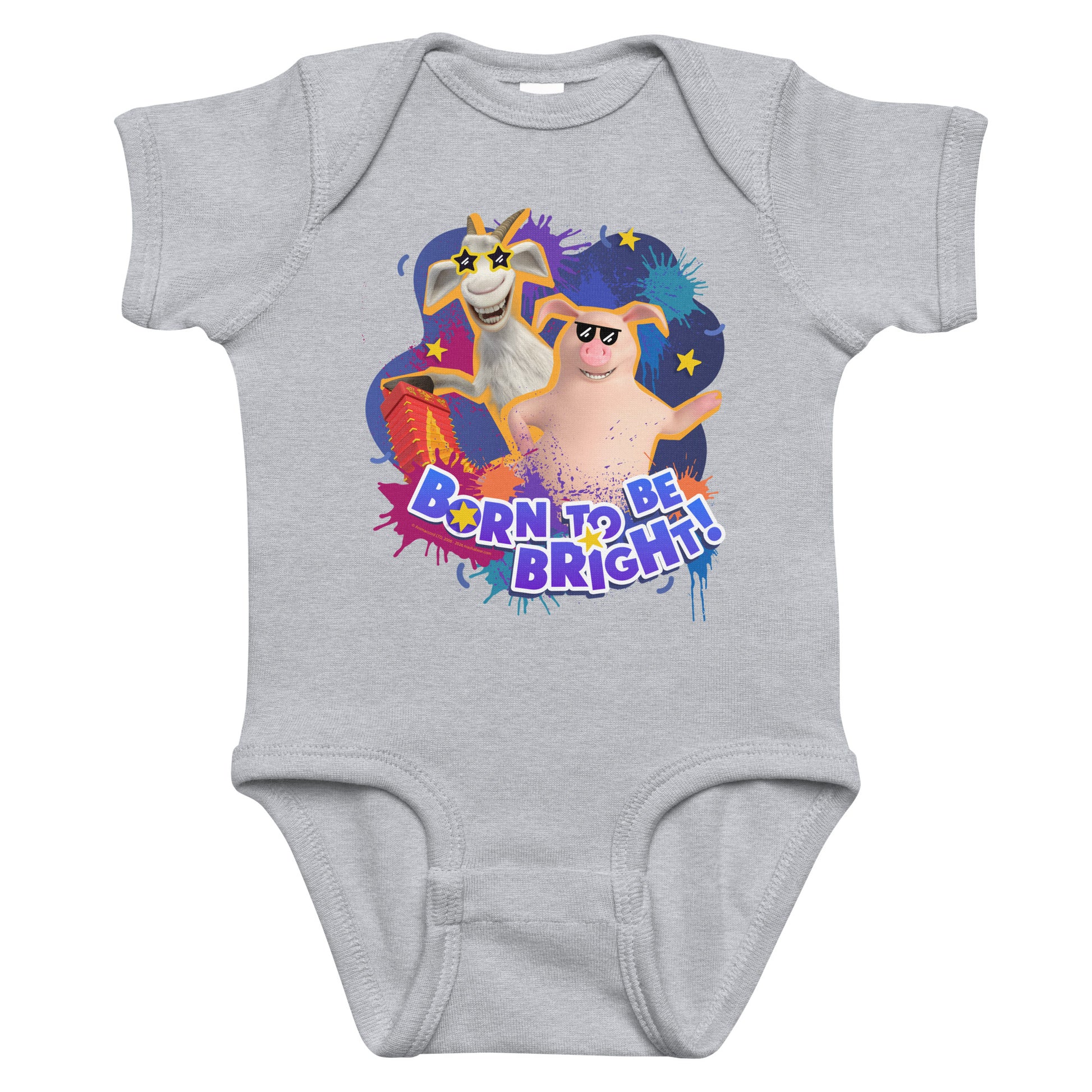 Masha and the Bear Friends Color Splash Infant bodysuit Heather T-SHIRT