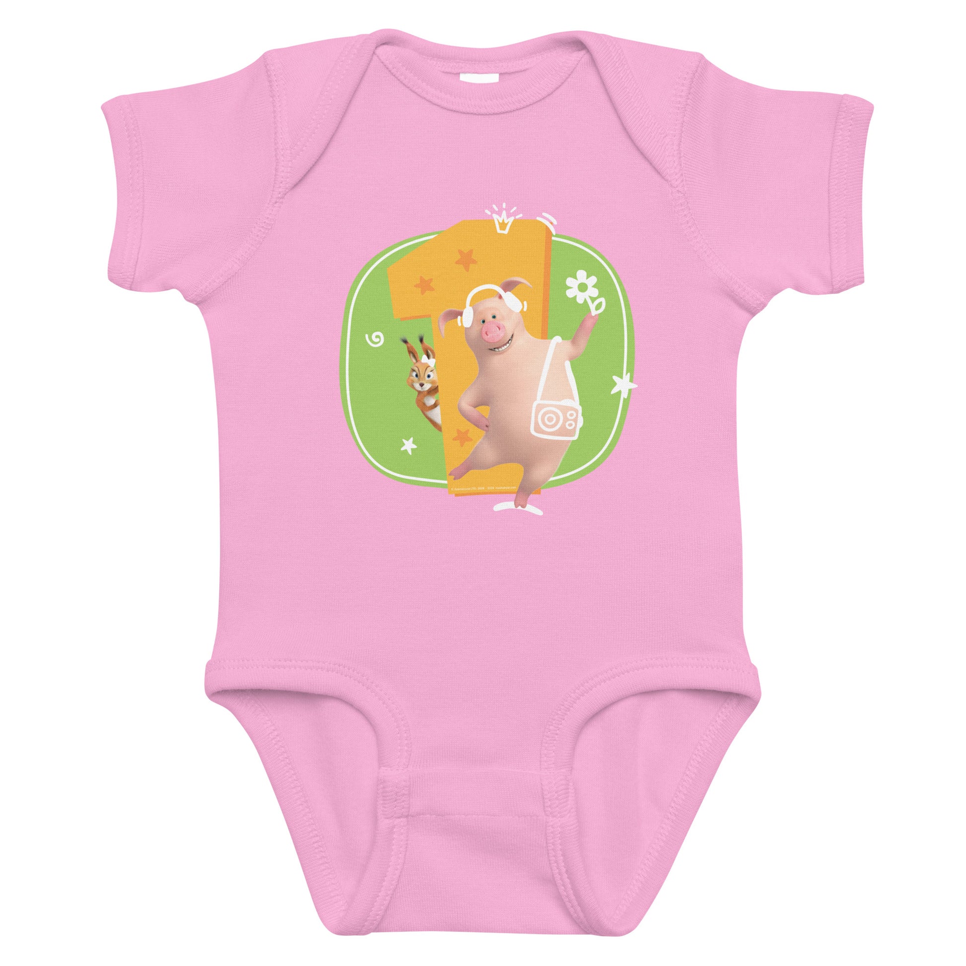 Masha and the Bear Friends Infant Bodysuit (1 year) Pink