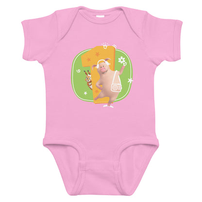 Masha and the Bear Friends Infant Bodysuit (1 year) Pink