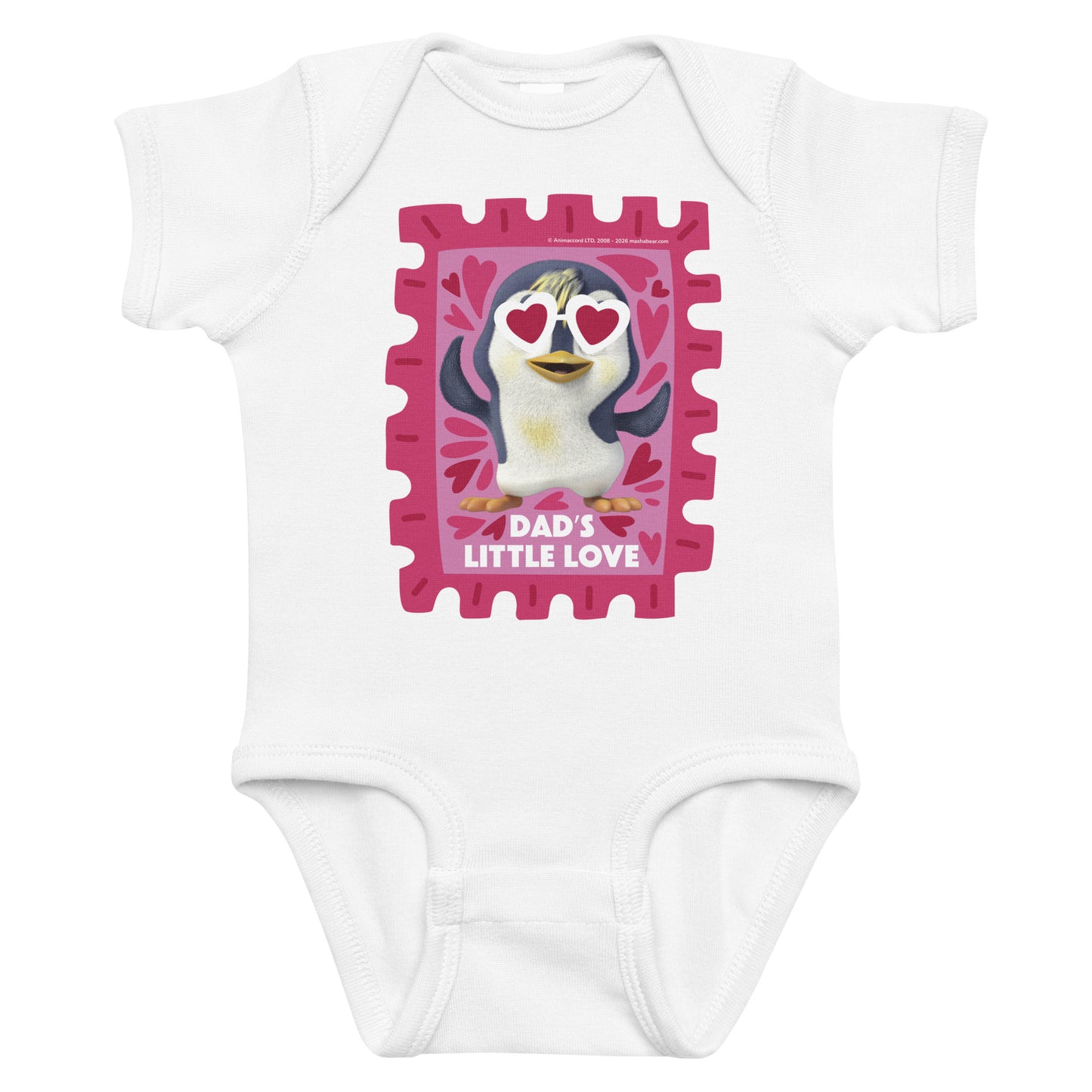 Masha and the Bear Friends Love Day Infant bodysuit White T-SHIRT