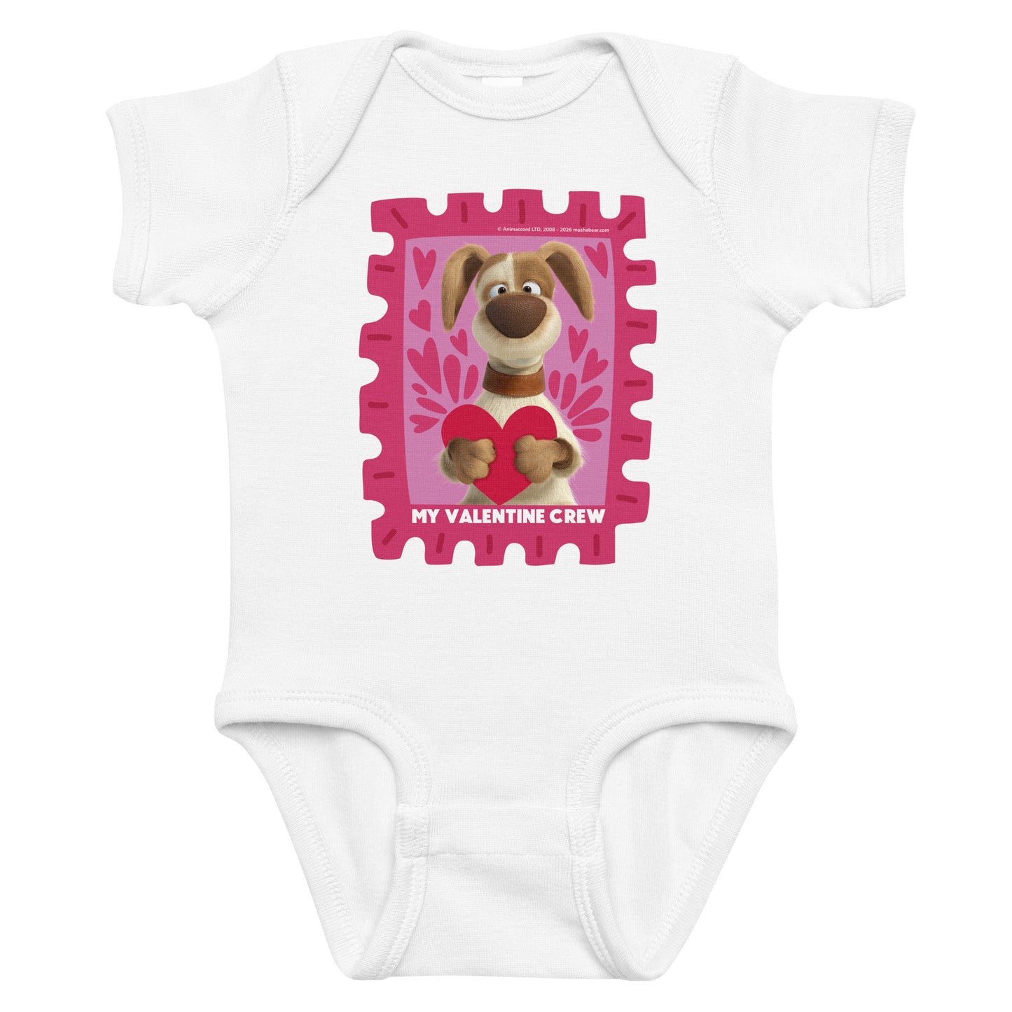 Masha and the Bear Friends Love Day Infant bodysuit White T-SHIRT