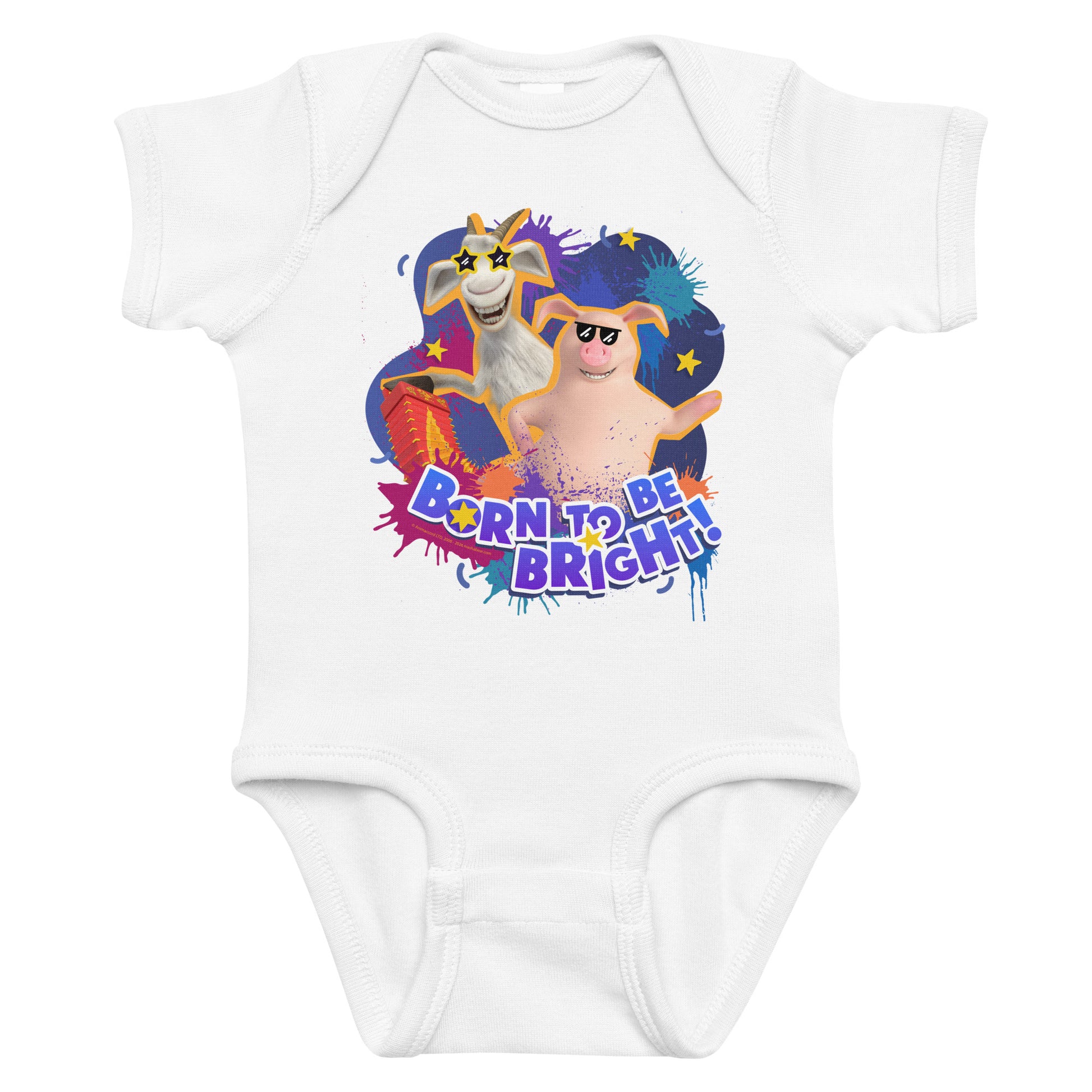 Masha and the Bear Friends Color Splash Infant bodysuit White T-SHIRT