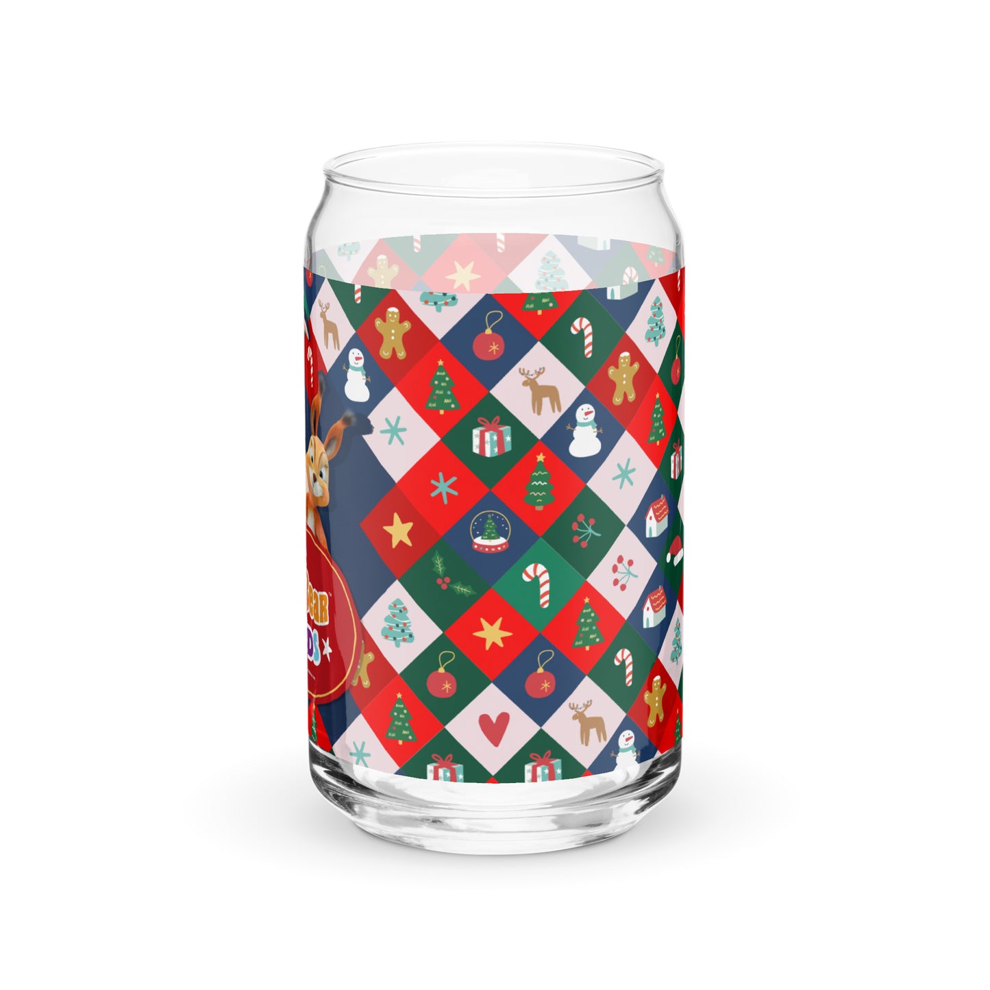 Masha and the Bear Friends Christmas Can-shaped glass