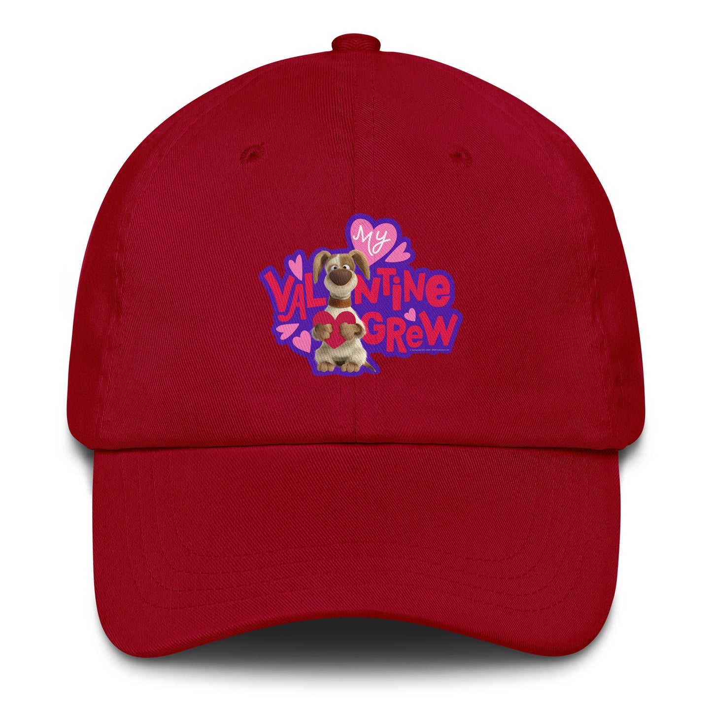 Masha and the Bear Friends Love Day Dad hat Cranberry EMBROIDERY