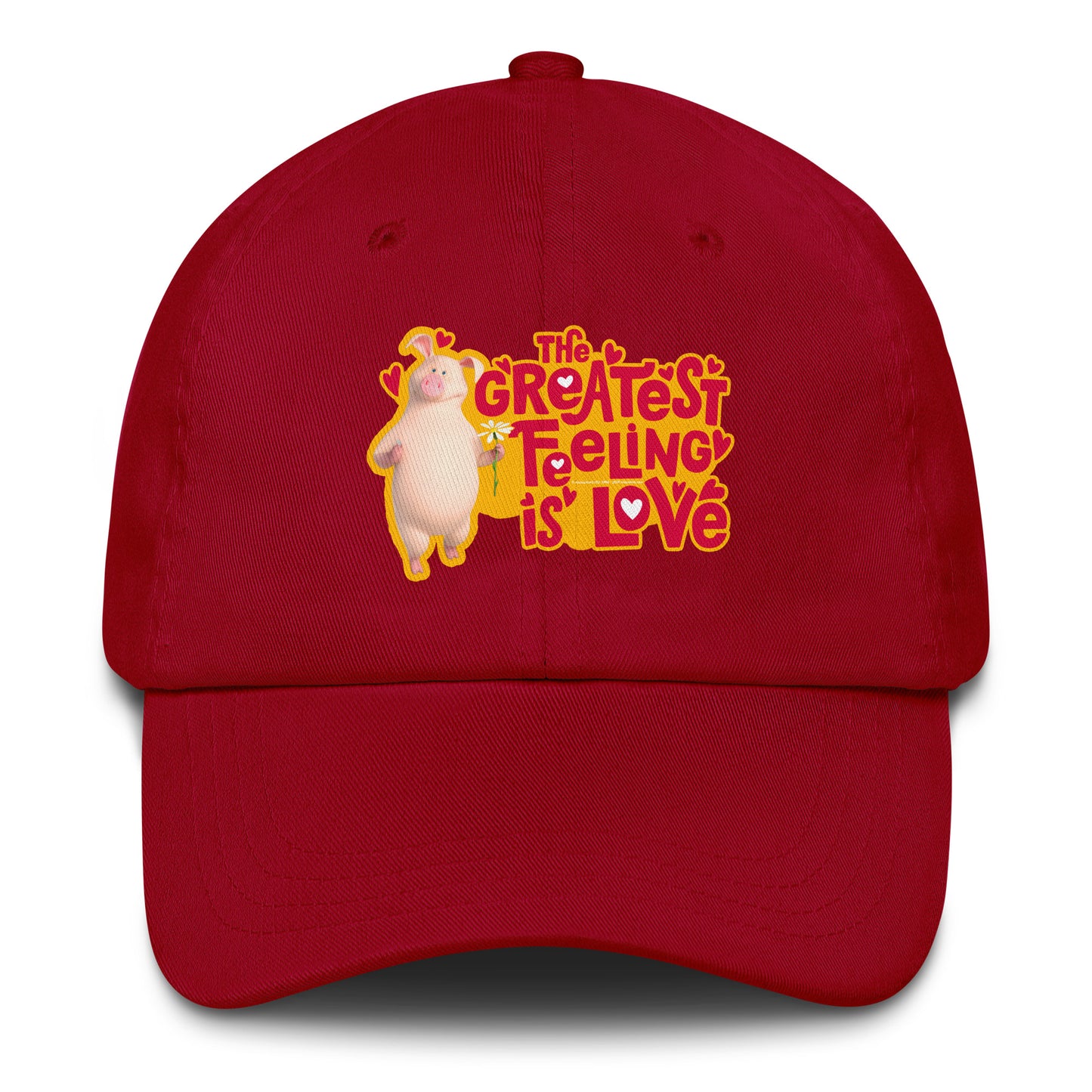 Masha and the Bear Friends Love Day Dad hat Cranberry EMBROIDERY