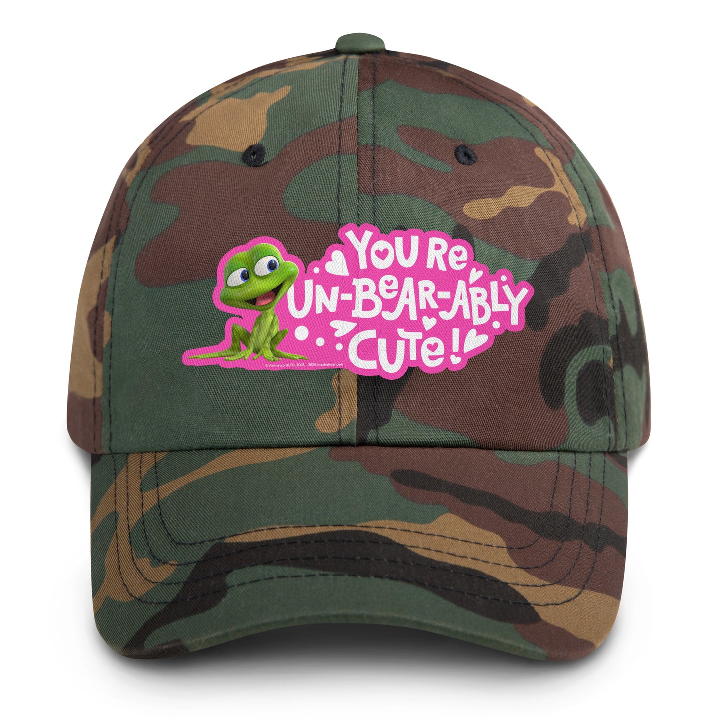 Masha and the Bear Friends Love Day Dad hat Green Camo EMBROIDERY