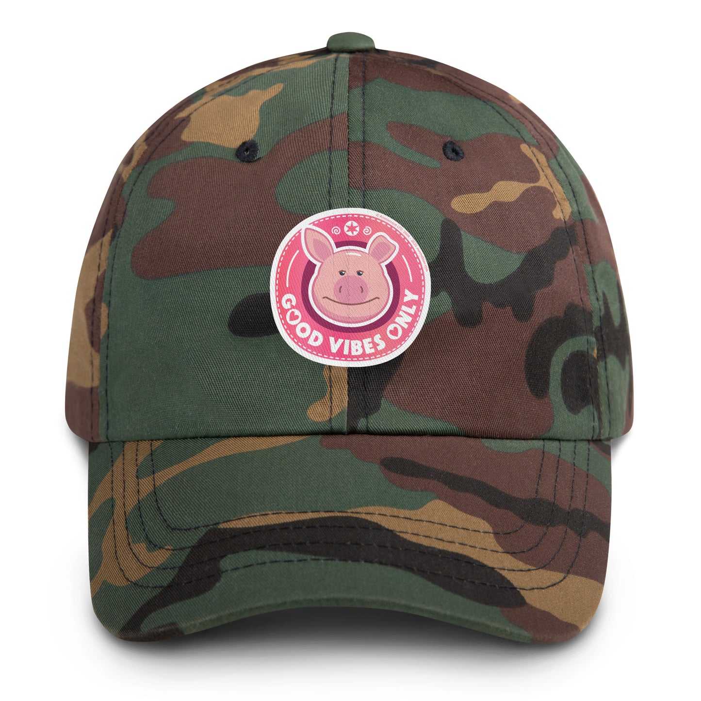 Masha and the Bear Friends: Emoji Dad hat Green Camo EMBROIDERY