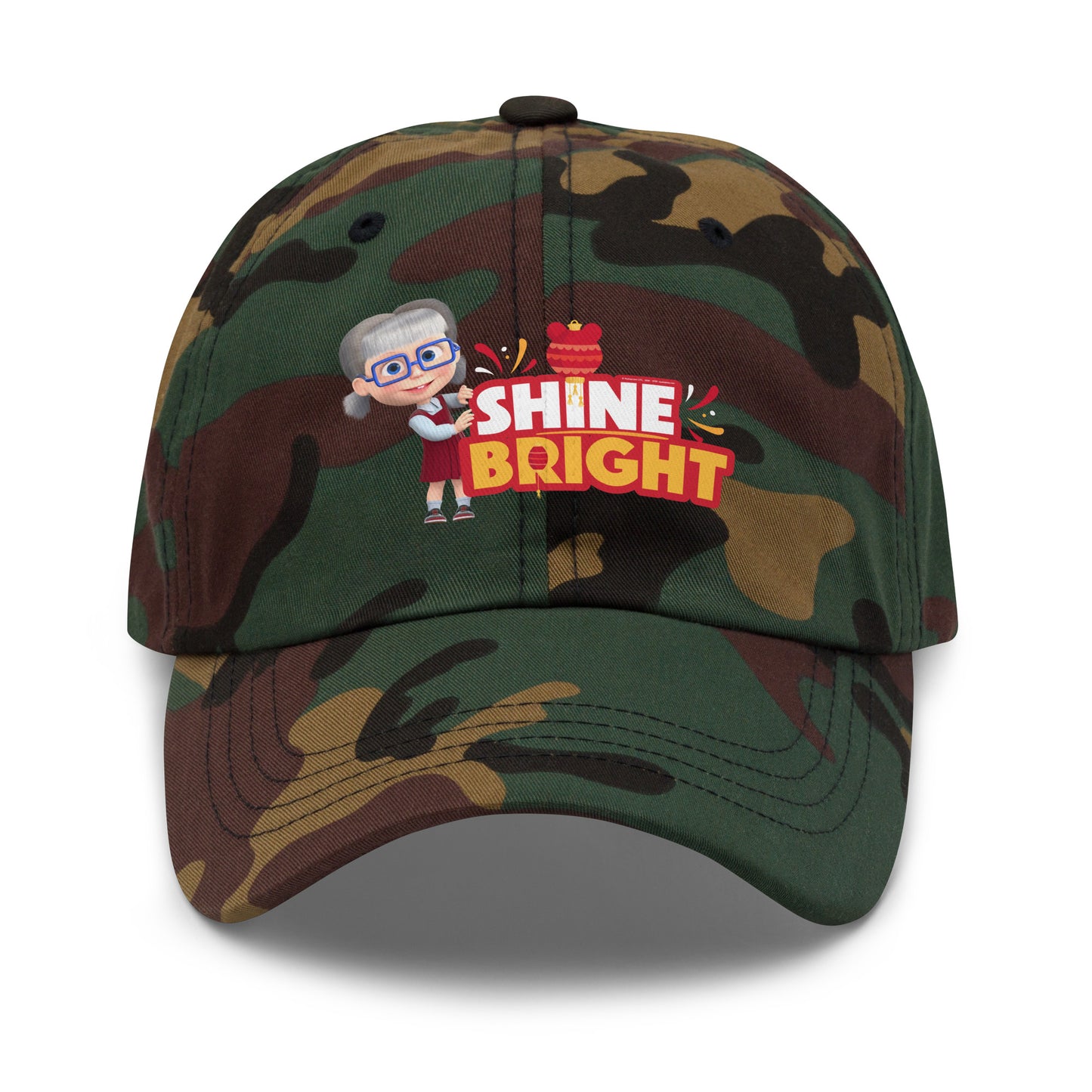 Masha and the Bear Friends Lunar Horse Dad hat Green Camo EMBROIDERY
