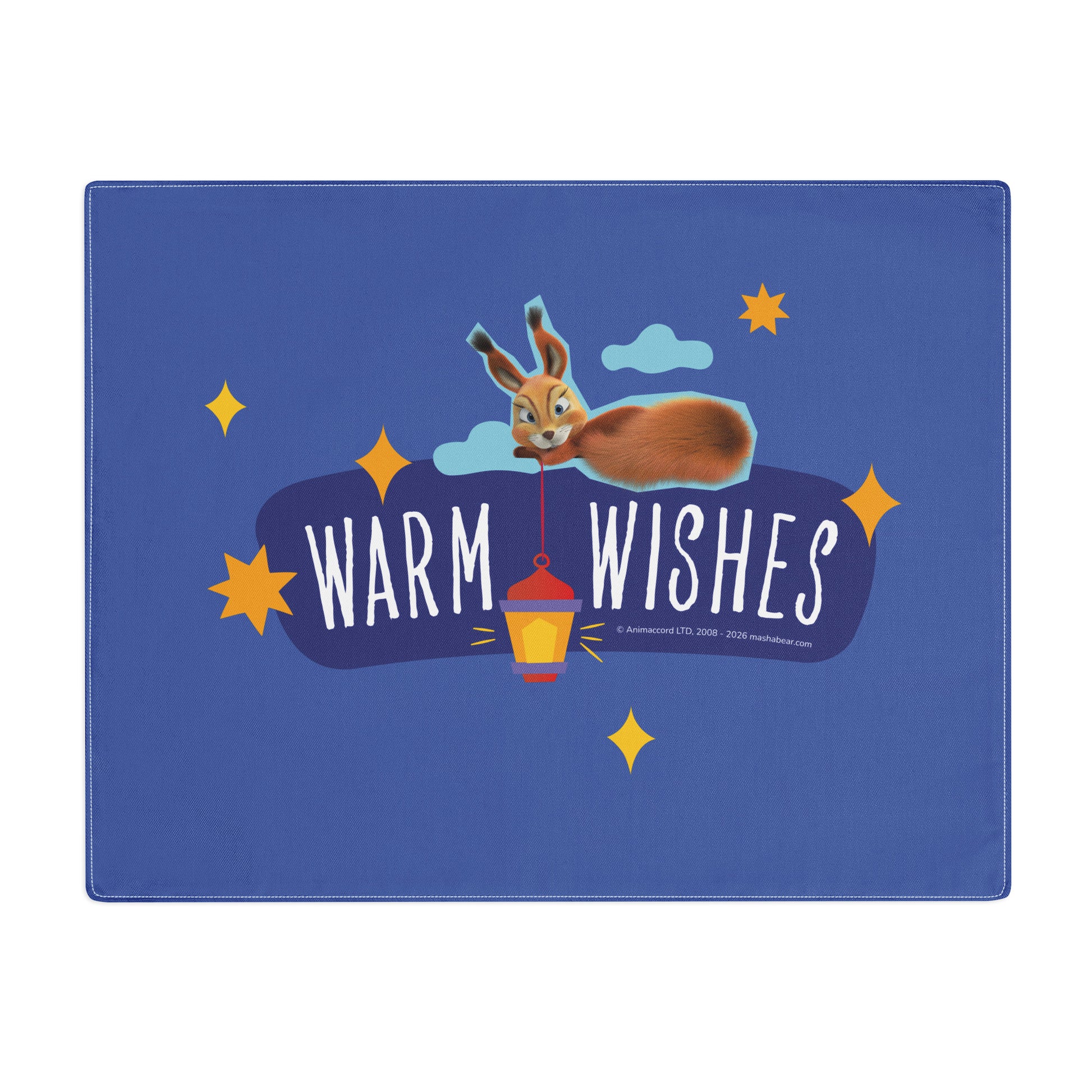 Masha and the Bear Friends Warm Wishes Cotton placemat Default Title DIRECT-TO-FABRIC