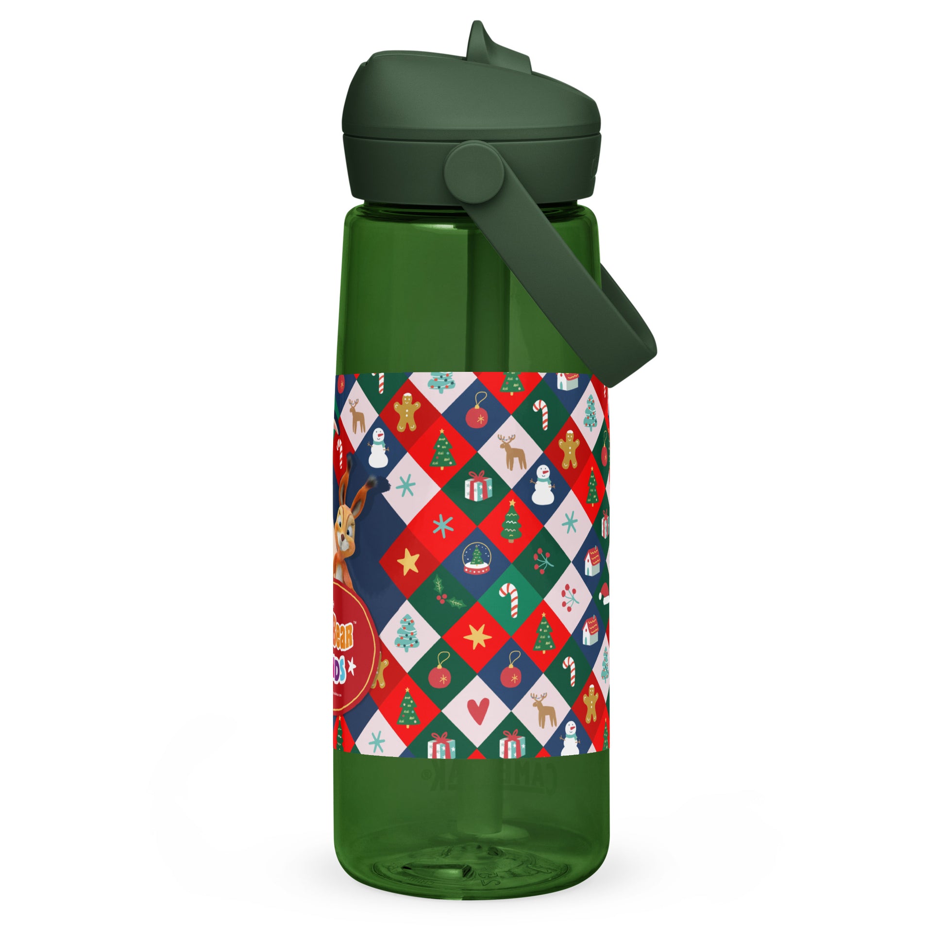 Masha and the Bear Friends Christmas Flip straw water bottle DRINKWARE