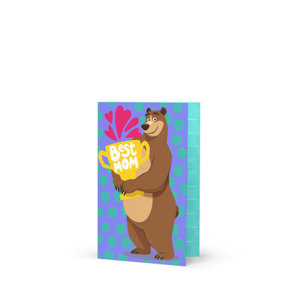 Masha and the Bear Friends Best Mom Greeting card 4″×6″ POSTCARD