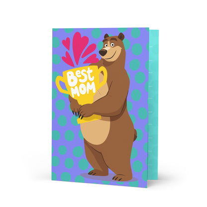 Masha and the Bear Friends Best Mom Greeting card 5.83″×8.27″ POSTCARD
