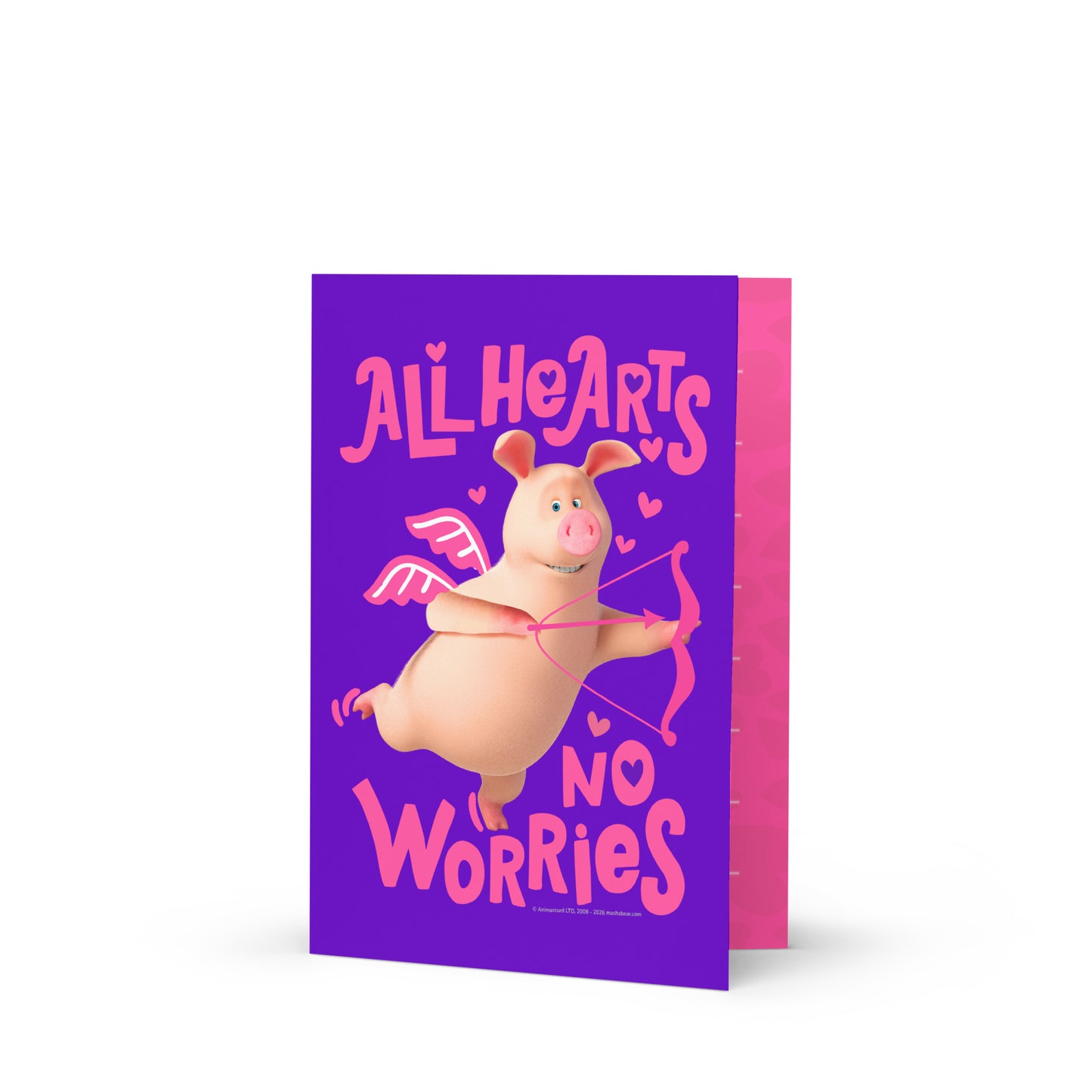 Masha and the Bear Friends Love Day Greeting card 5″×7″ POSTCARD