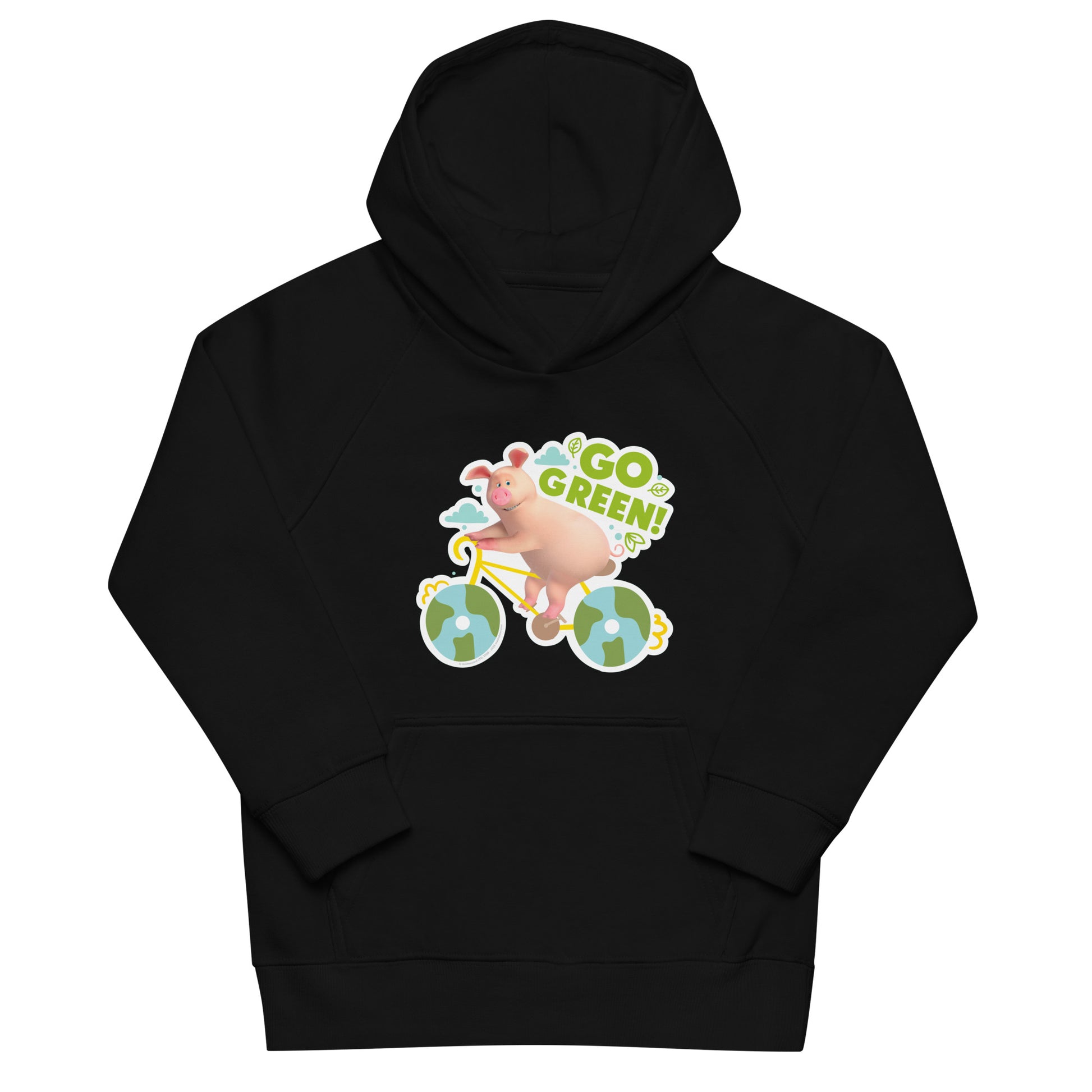 Masha and the Bear Friends Go Green! Kids eco hoodie Black 10Y T-SHIRT