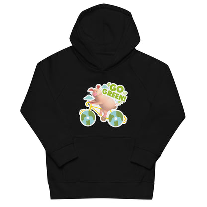 Masha and the Bear Friends Go Green! Kids eco hoodie Black 10Y T-SHIRT