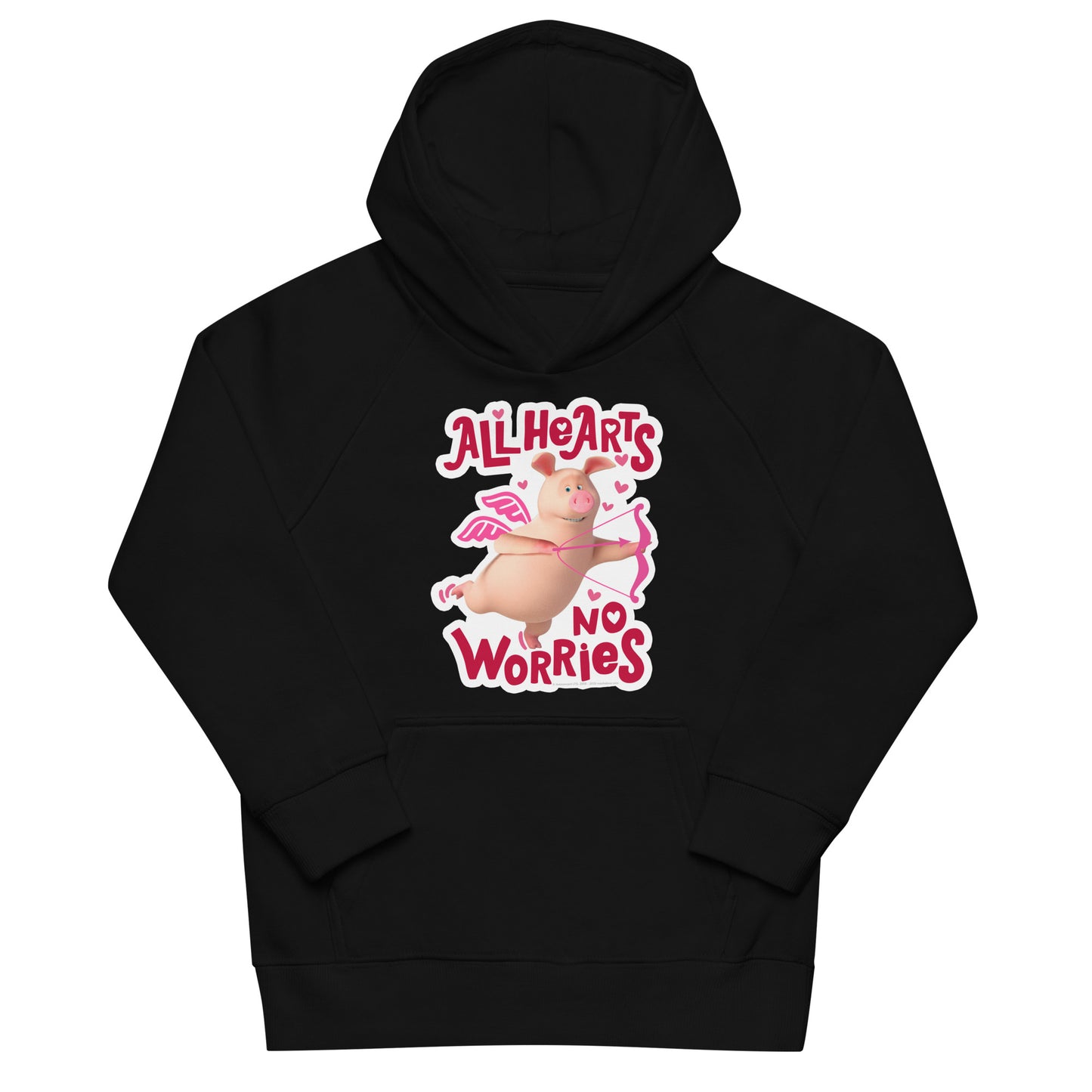 Masha and the Bear Friends Love Day Kids eco hoodie Black T-SHIRT