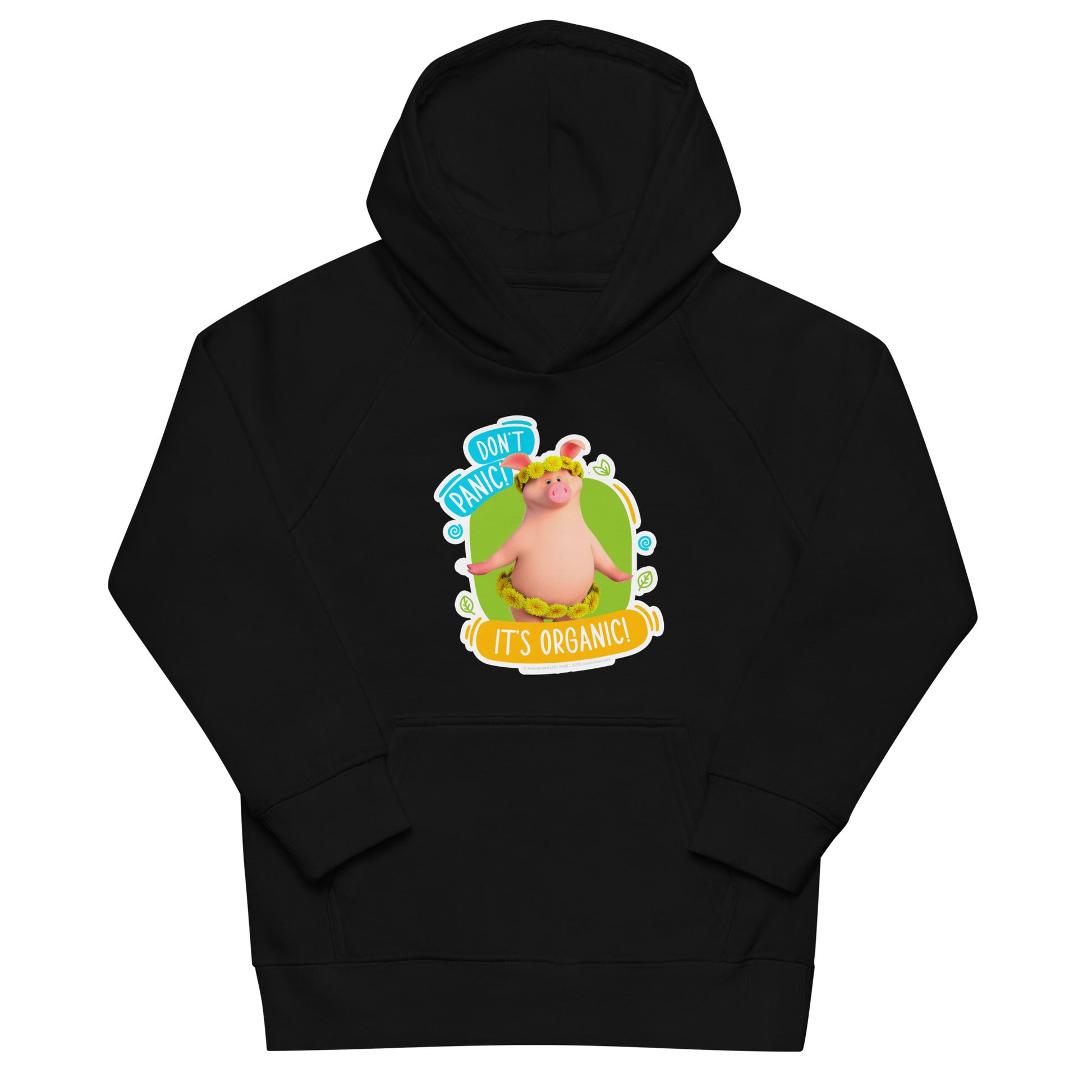 Masha and the Bear Friends Go Green! Kids eco hoodie Black T-SHIRT