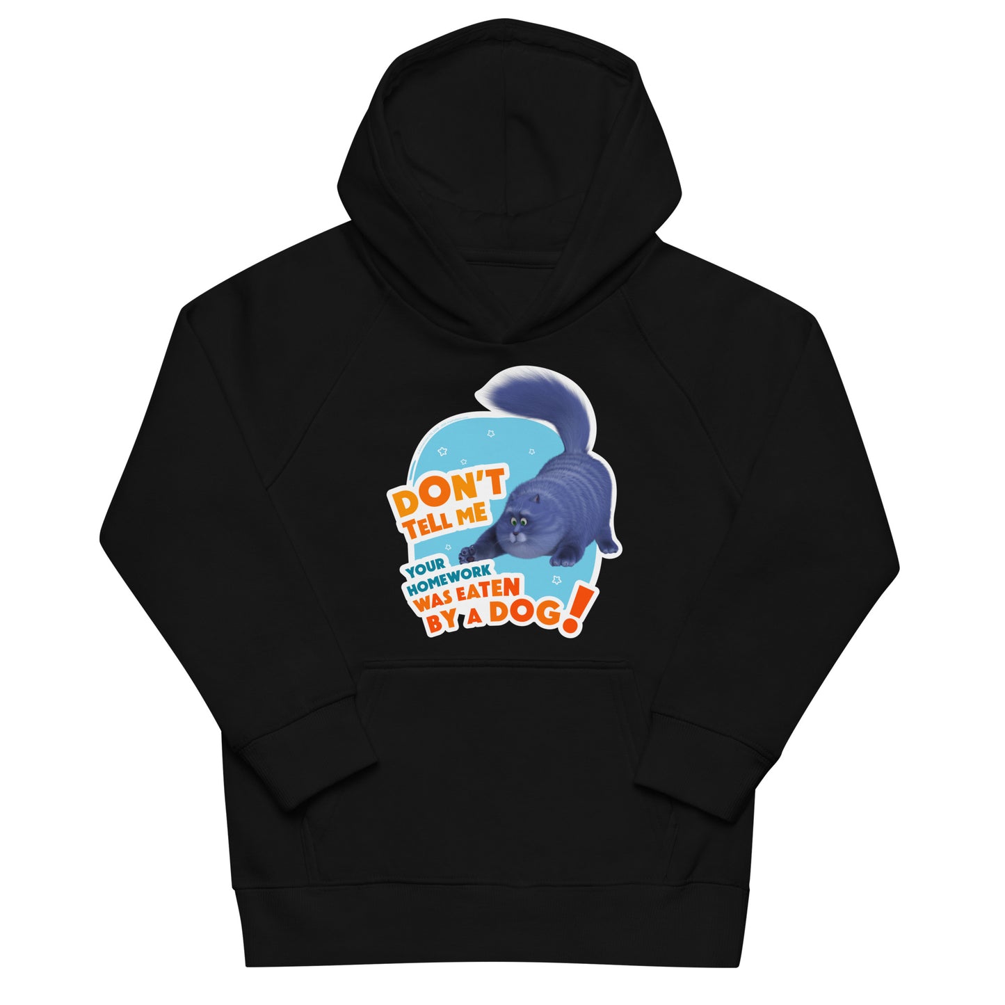 Masha and the Bear Friends: Cat Kids eco hoodie Black T-SHIRT