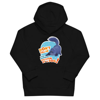 Masha and the Bear Friends: Cat Kids eco hoodie Black T-SHIRT
