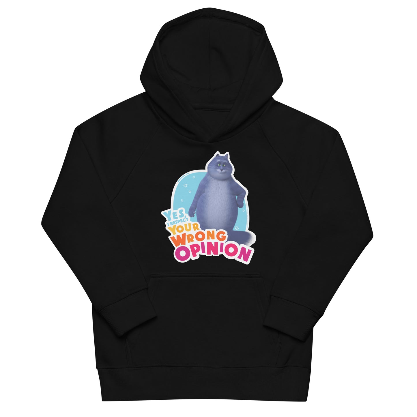 Masha and the Bear Friends: Cat Kids eco hoodie Black T-SHIRT