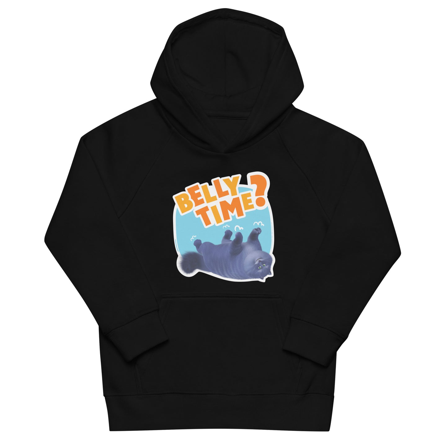 Masha and the Bear Friends: Cat Kids eco hoodie Black T-SHIRT