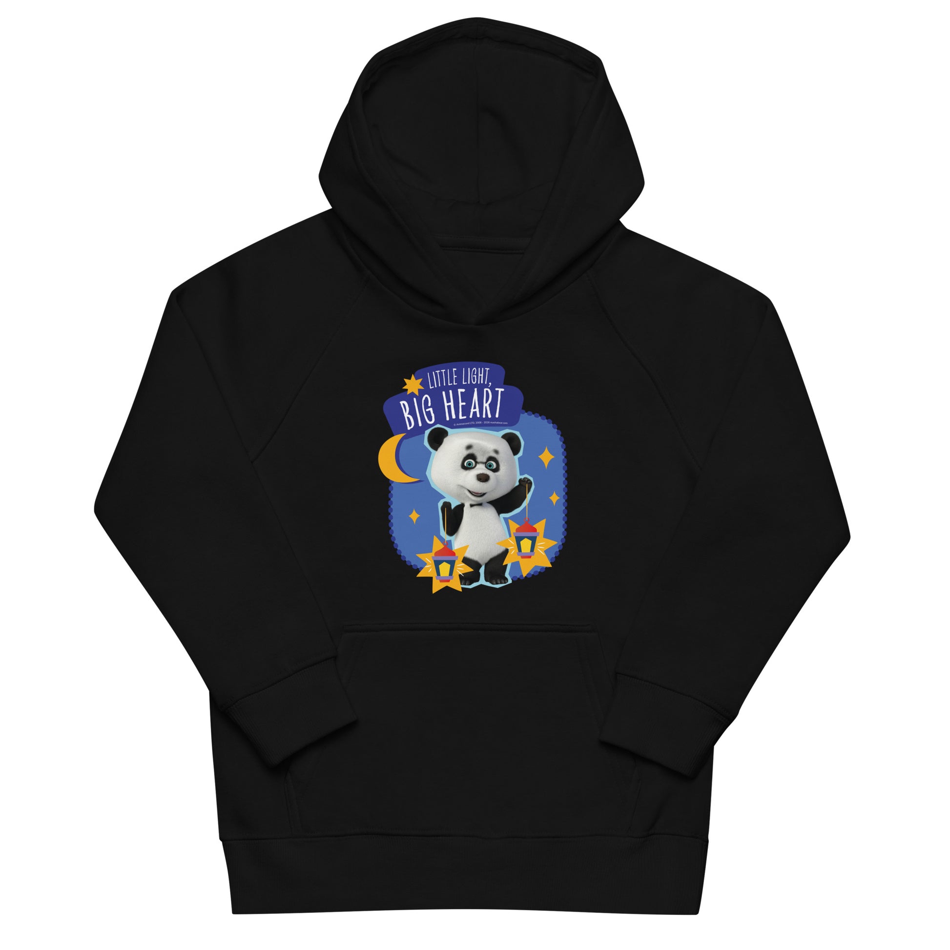 Masha and the Bear Friends Ramadan Kids eco hoodie Black T-SHIRT