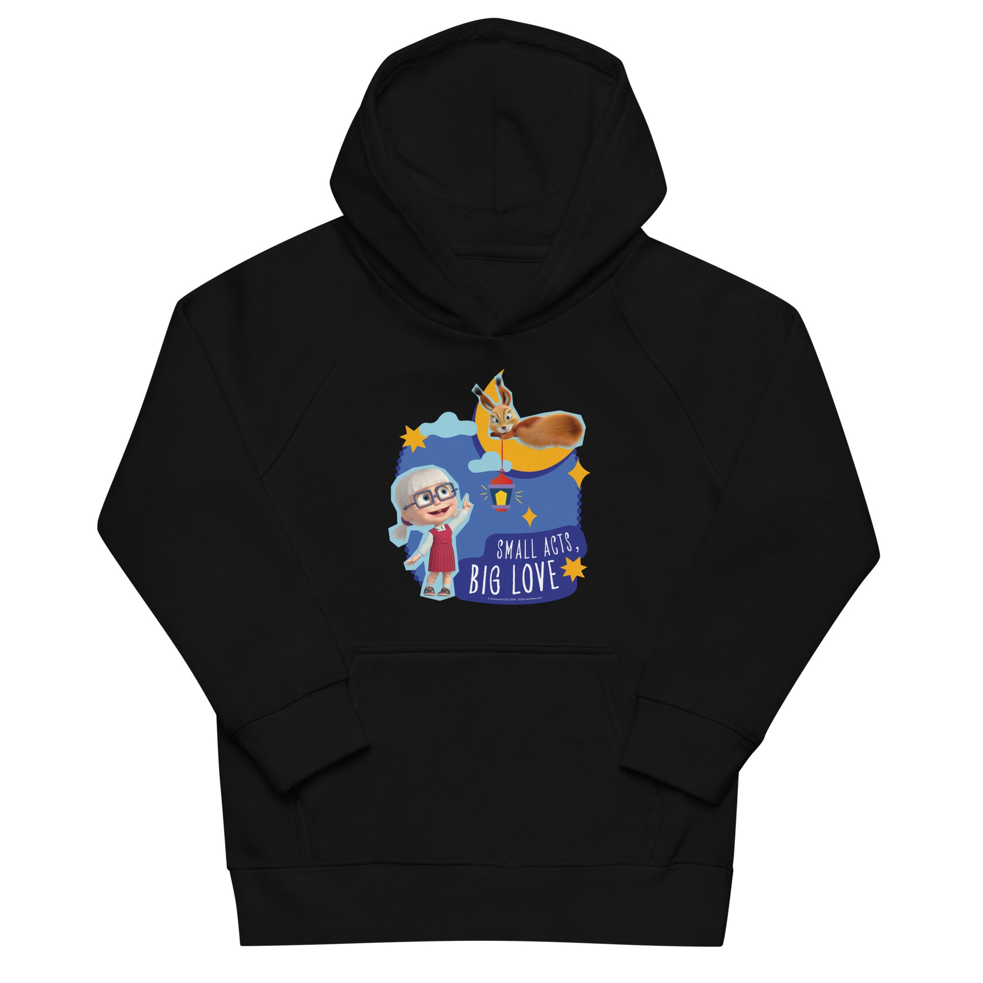 Masha and the Bear Friends Ramadan Kids eco hoodie Black T-SHIRT