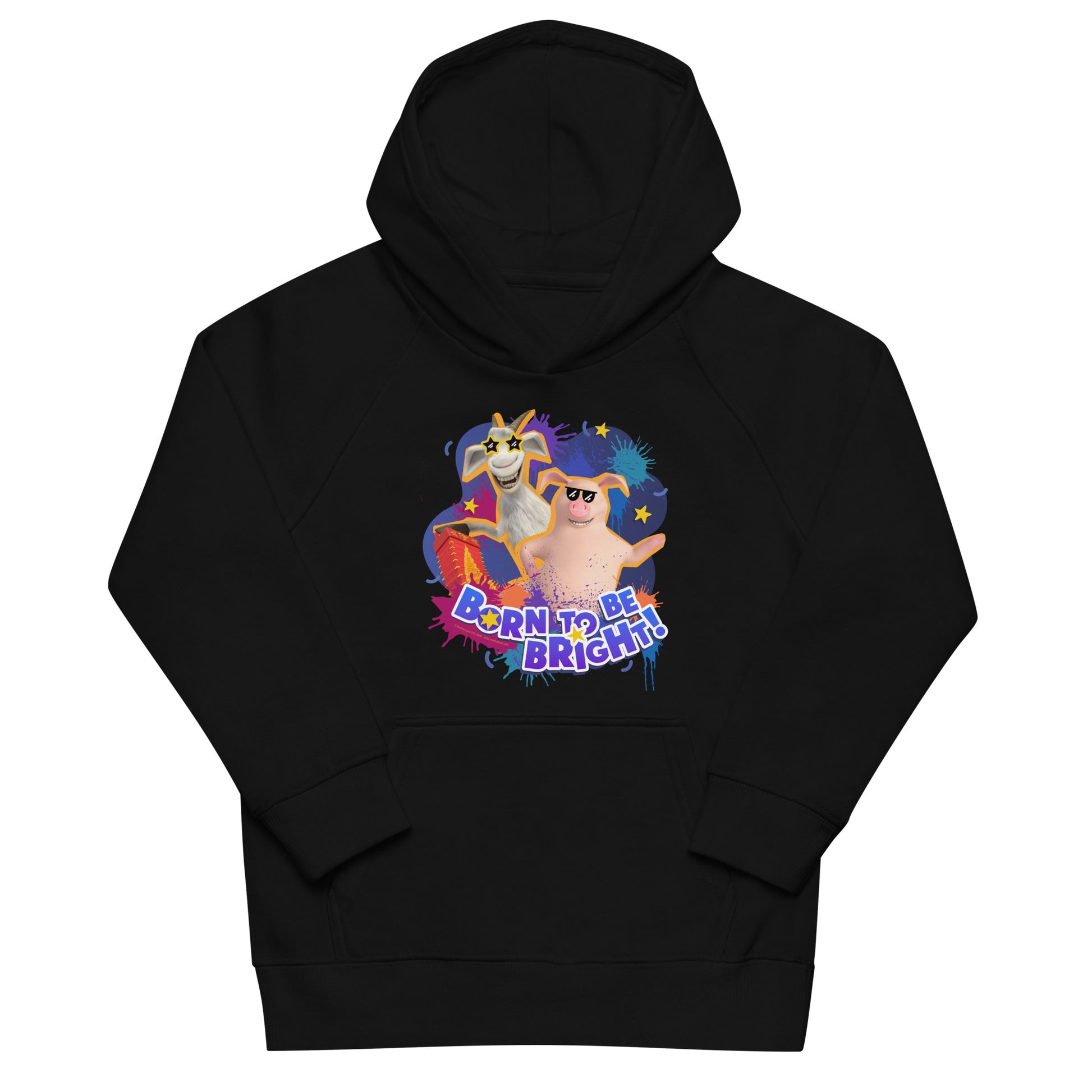 Masha and the Bear Friends Color Splash Kids eco hoodie Black T-SHIRT
