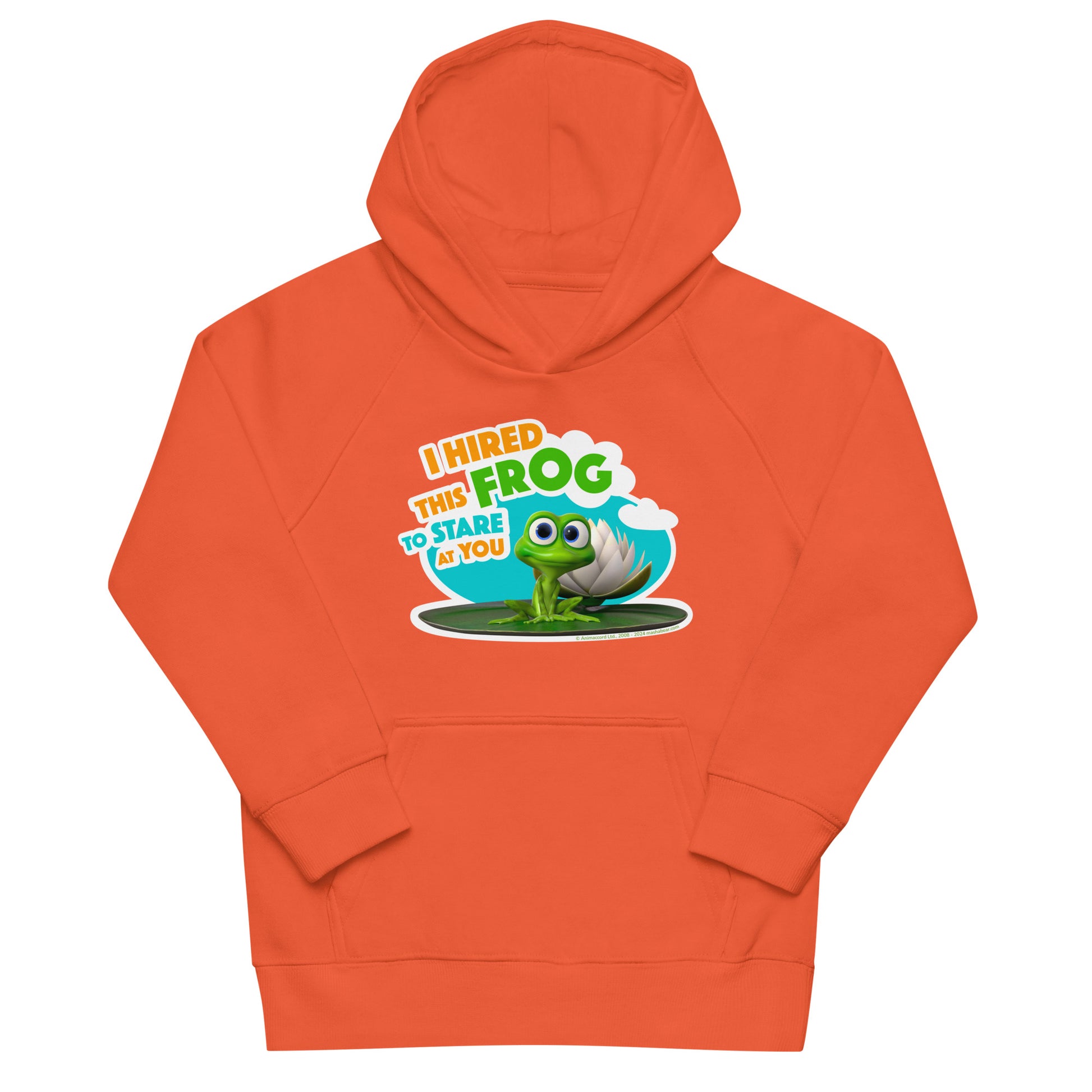 Masha and the Bear Friends: Swamp Squad Kids eco hoodie Burnt orange HOODIE