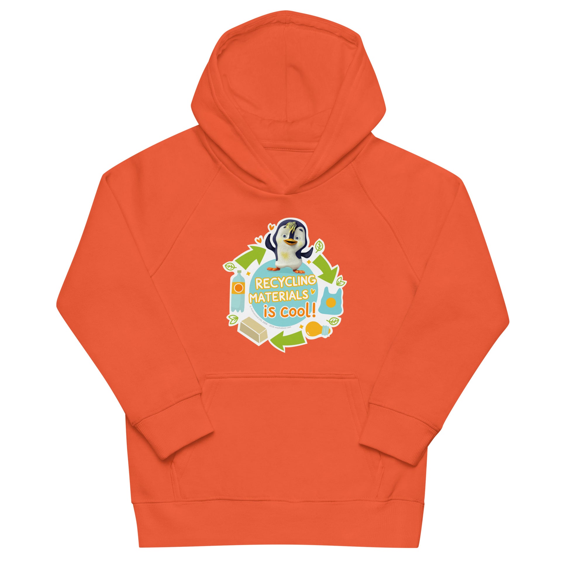 Masha and the Bear Friends Go Green! Kids eco hoodie T-SHIRT
