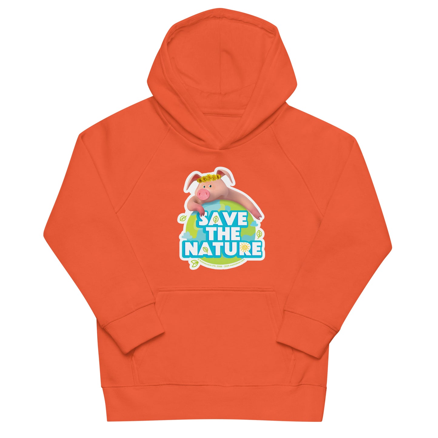 Masha and the Bear Friends Go Green! Kids eco hoodie T-SHIRT