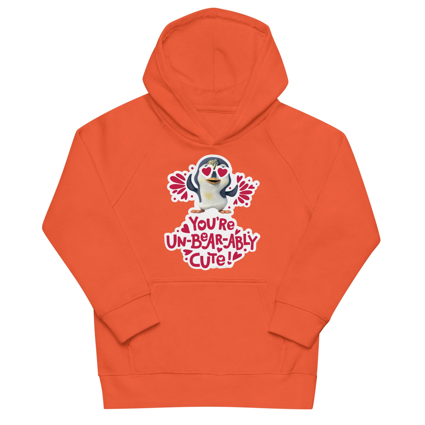 Masha and the Bear Friends Love Day Kids eco hoodie Burnt Orange T-SHIRT