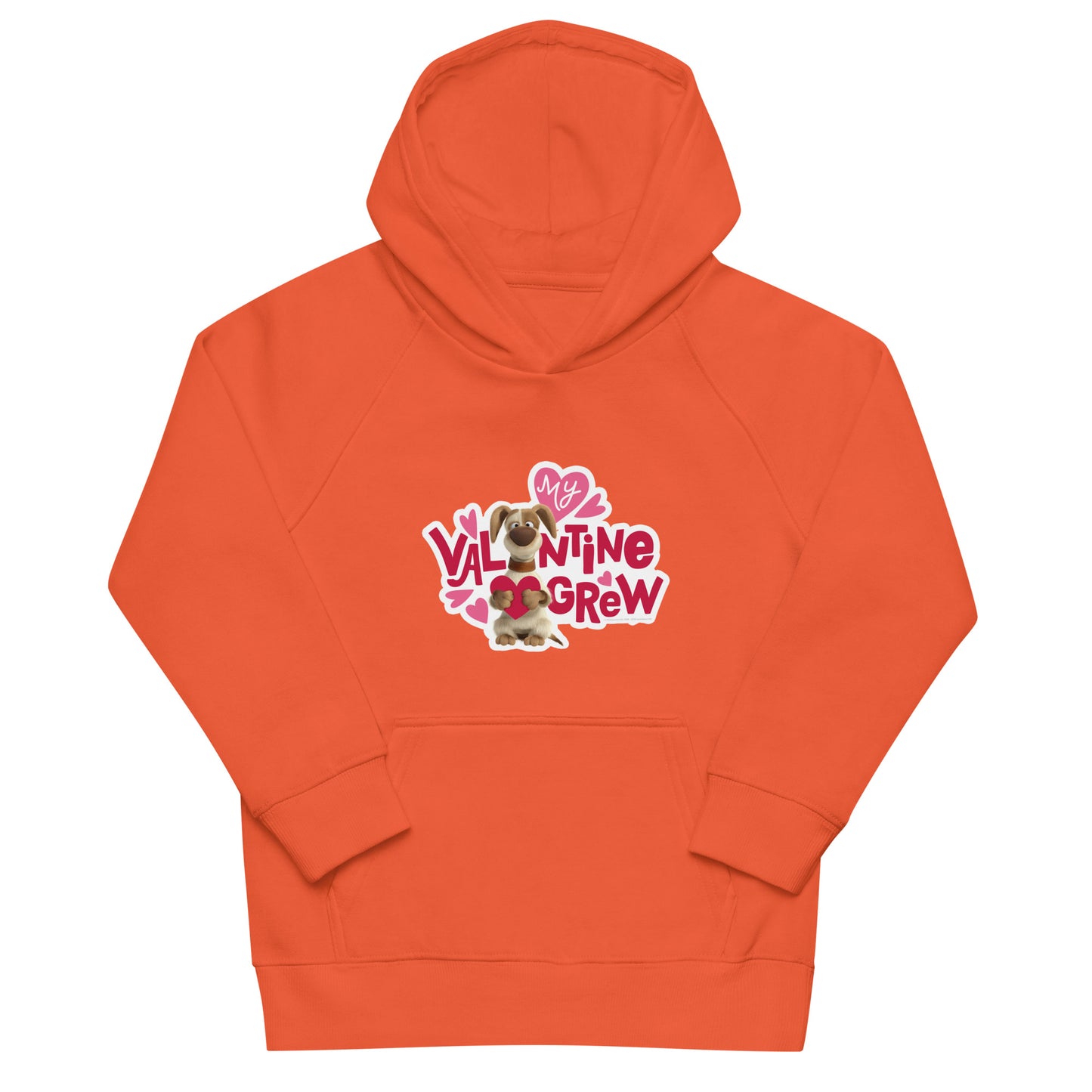 Masha and the Bear Friends Love Day Kids eco hoodie Burnt Orange T-SHIRT