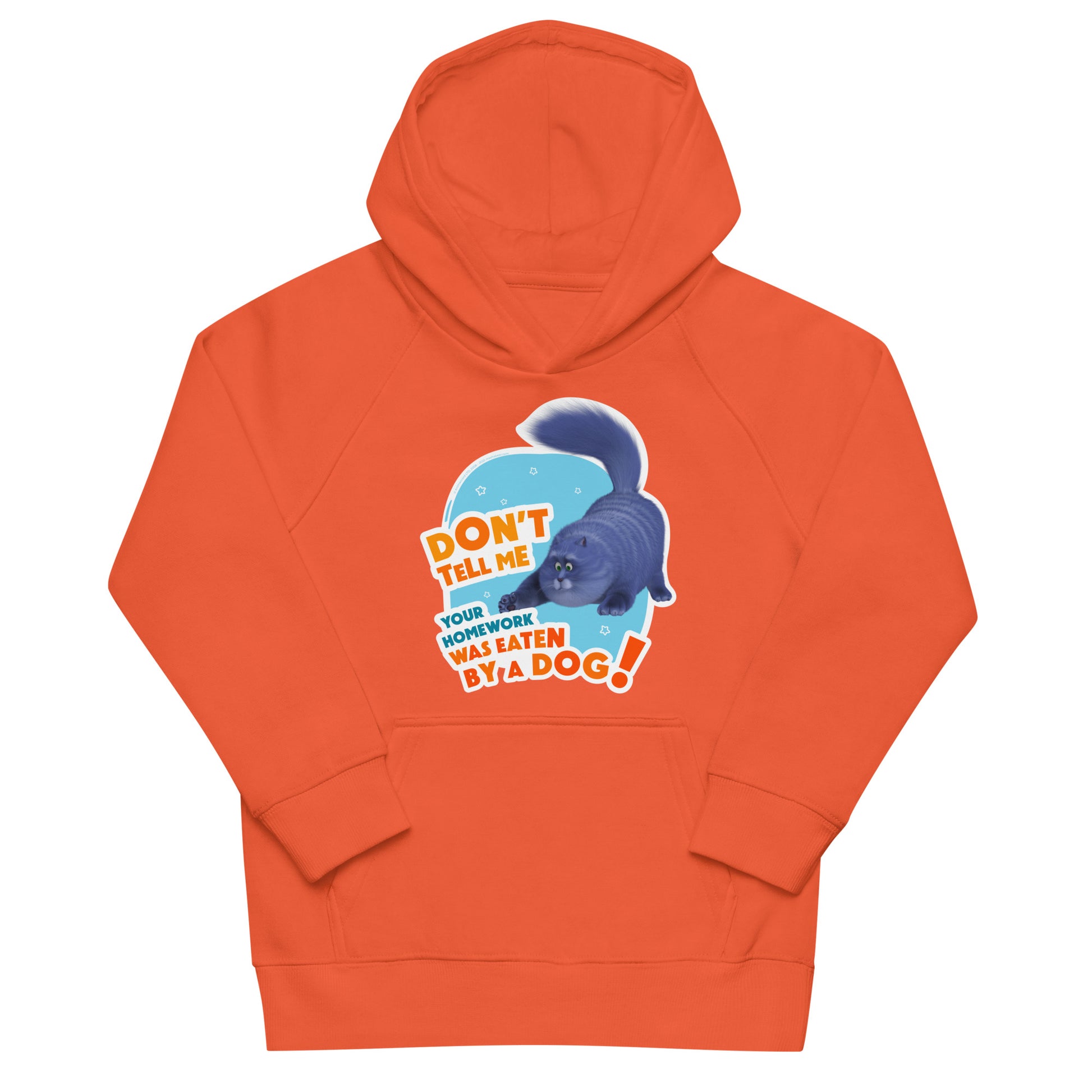 Masha and the Bear Friends: Cat Kids eco hoodie Burnt Orange T-SHIRT