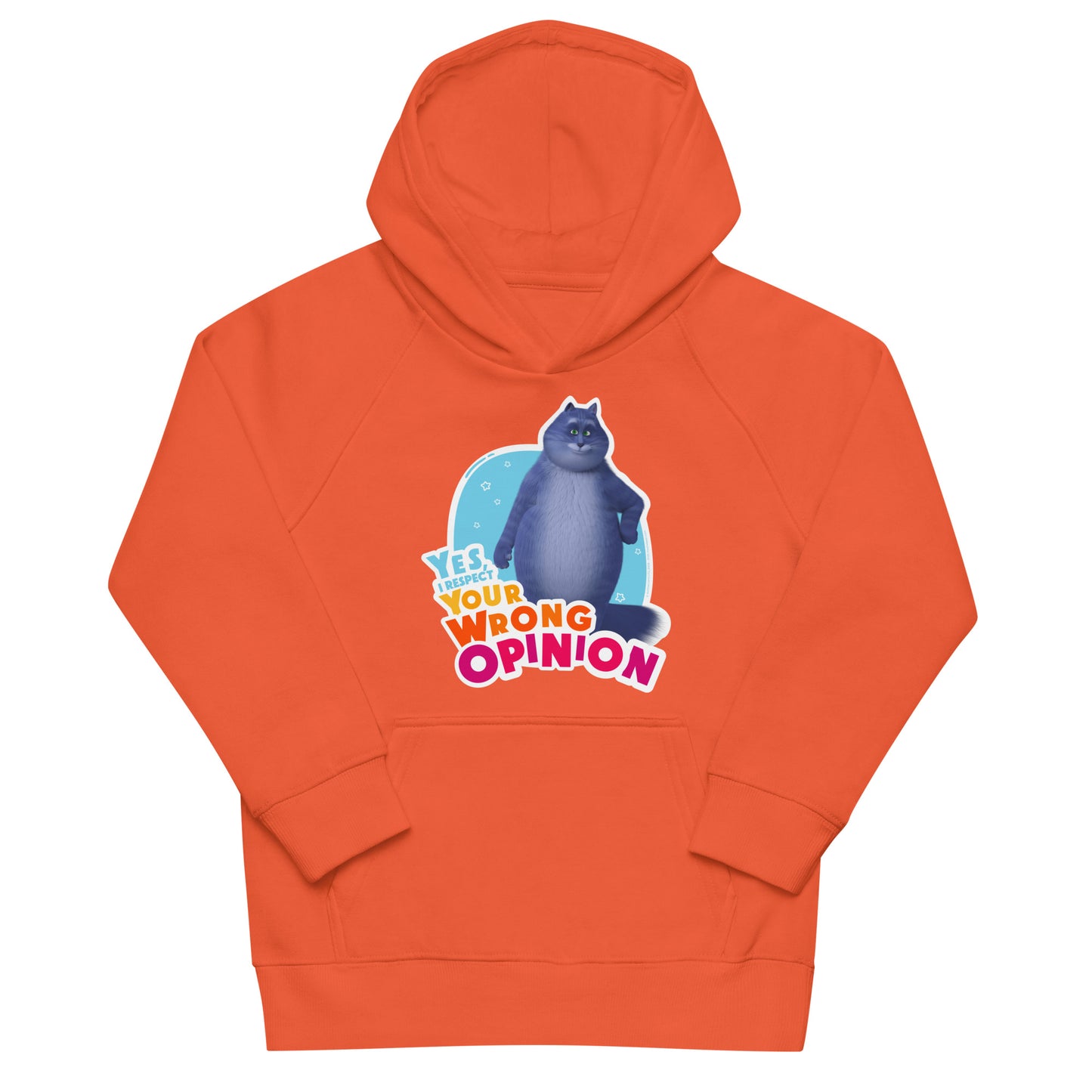 Masha and the Bear Friends: Cat Kids eco hoodie Burnt Orange T-SHIRT