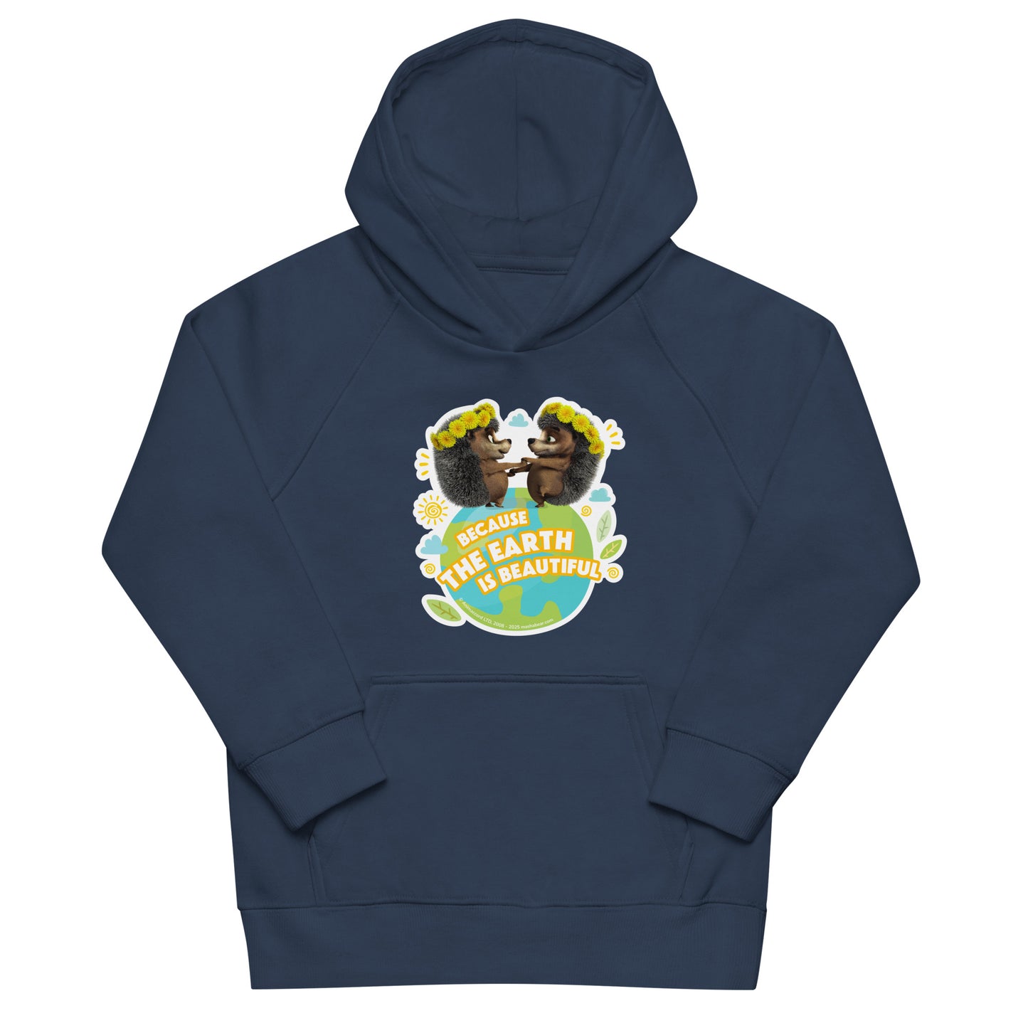 Masha and the Bear Friends Go Green! Kids eco hoodie T-SHIRT