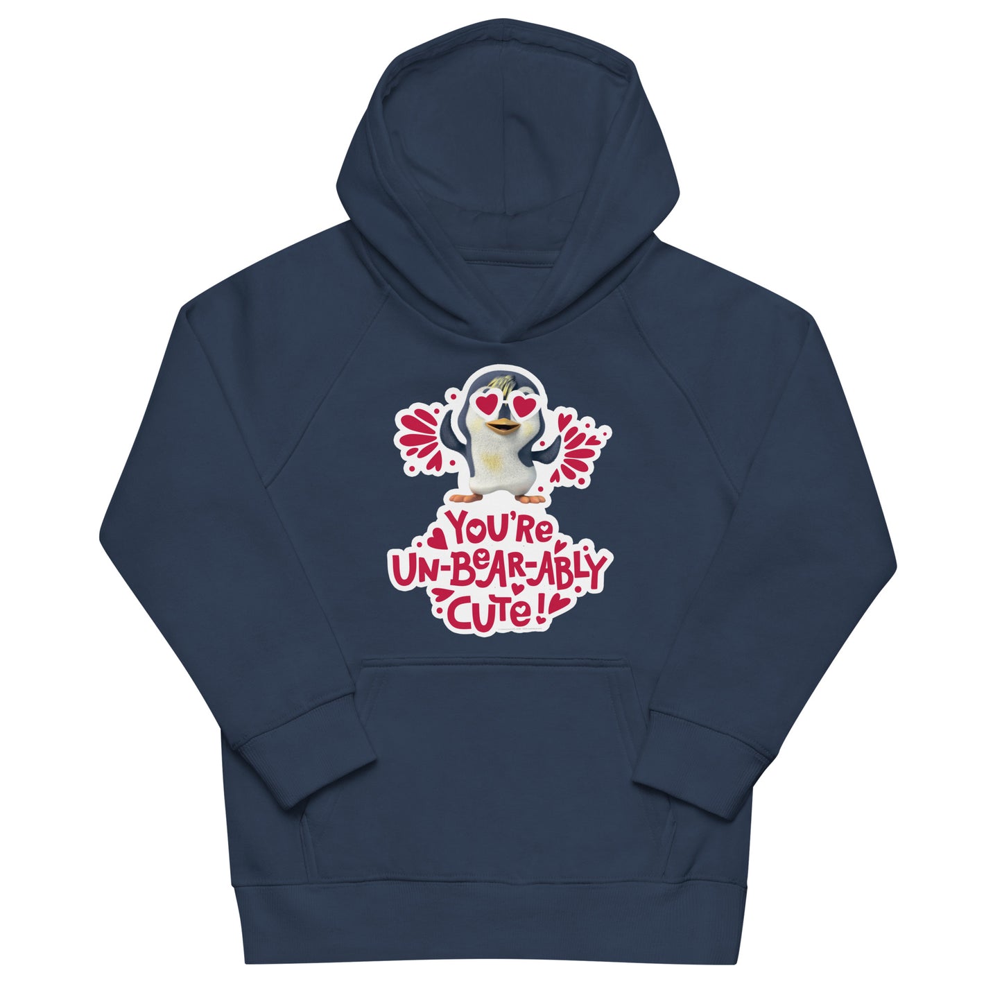 Masha and the Bear Friends Love Day Kids eco hoodie French Navy T-SHIRT