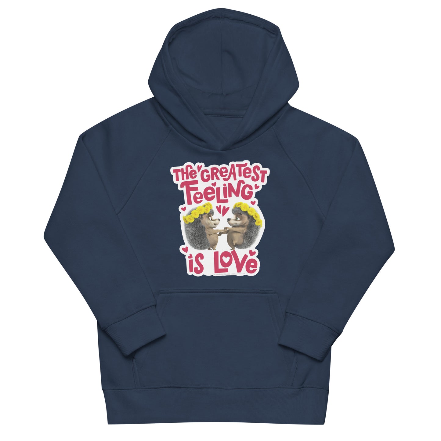 Masha and the Bear Friends Love Day Kids eco hoodie French Navy T-SHIRT