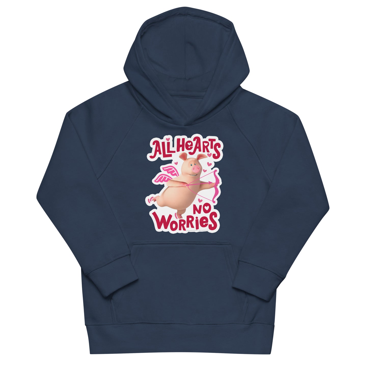 Masha and the Bear Friends Love Day Kids eco hoodie French Navy T-SHIRT