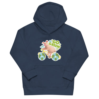 Masha and the Bear Friends Go Green! Kids eco hoodie French Navy T-SHIRT
