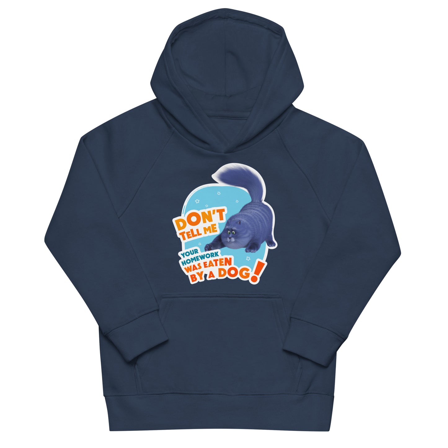 Masha and the Bear Friends: Cat Kids eco hoodie French Navy T-SHIRT