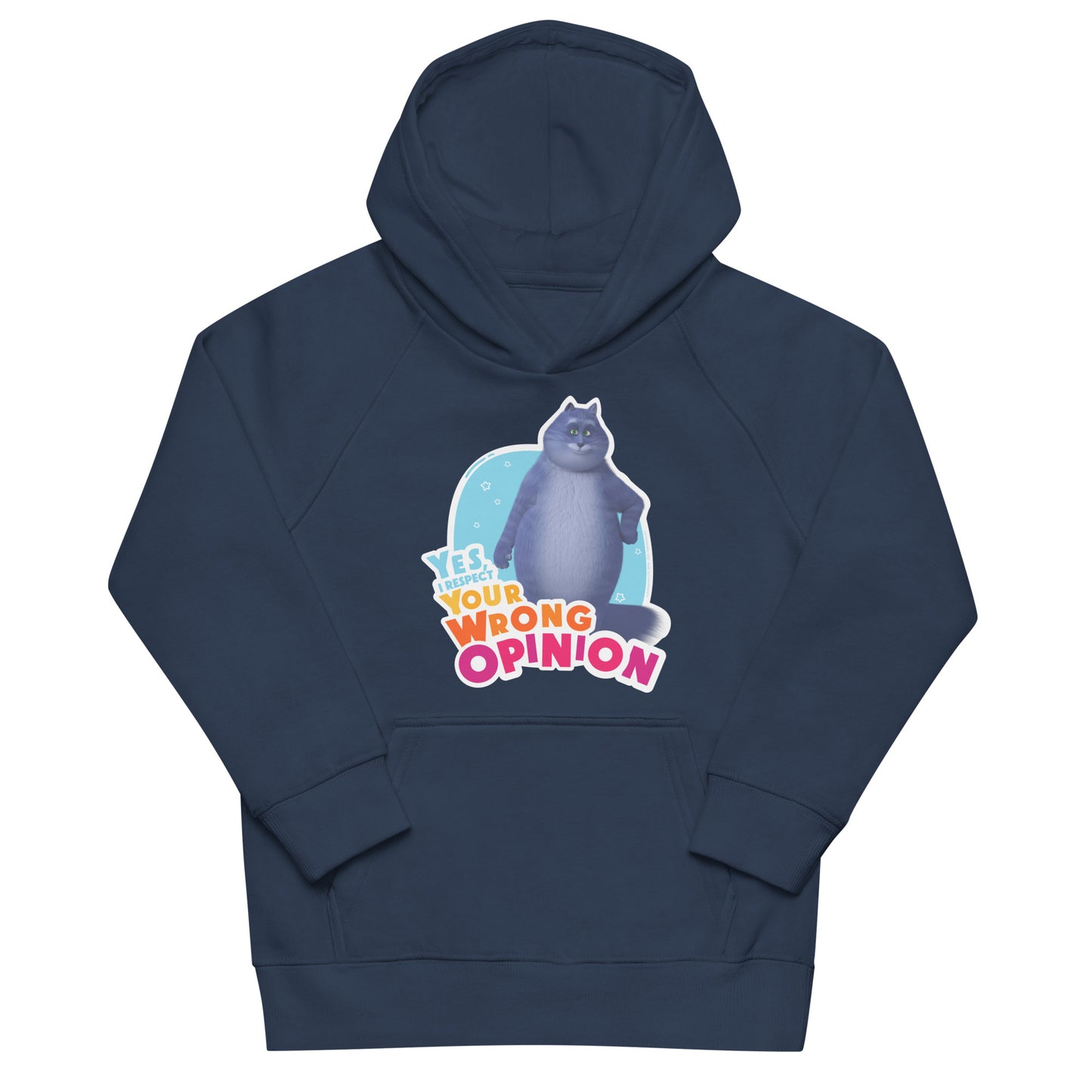 Masha and the Bear Friends: Cat Kids eco hoodie French Navy T-SHIRT