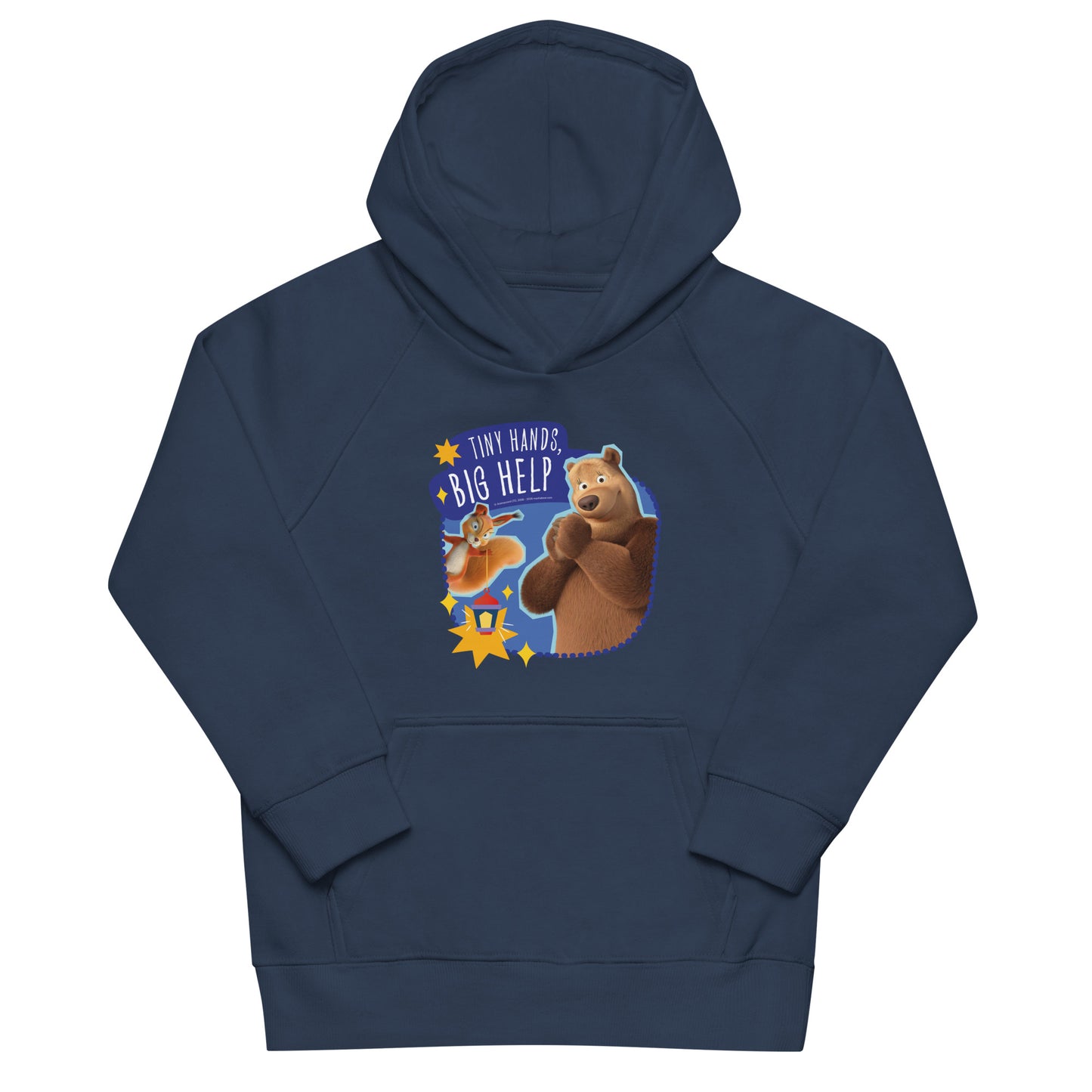 Masha and the Bear Friends Ramadan Kids eco hoodie French Navy T-SHIRT