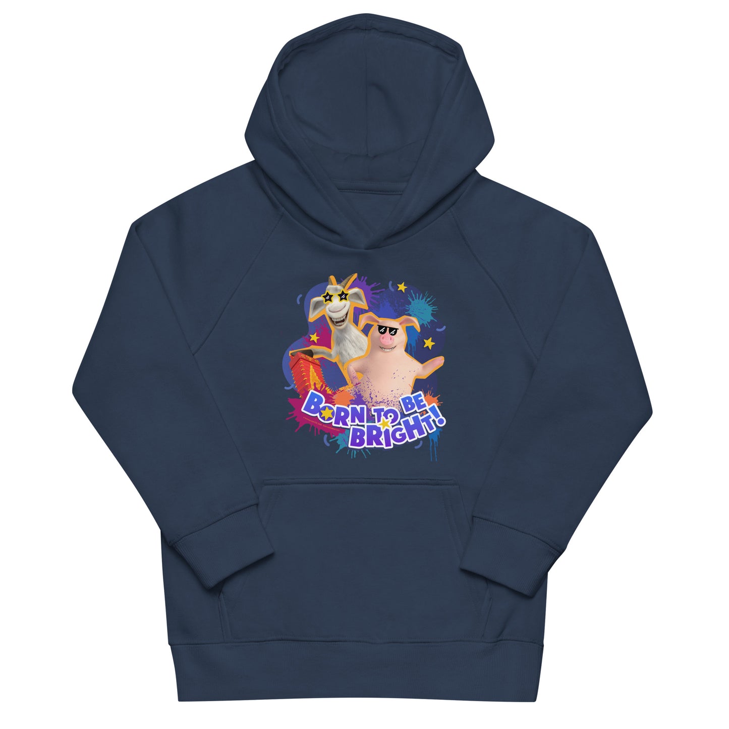 Masha and the Bear Friends Color Splash Kids eco hoodie French Navy T-SHIRT